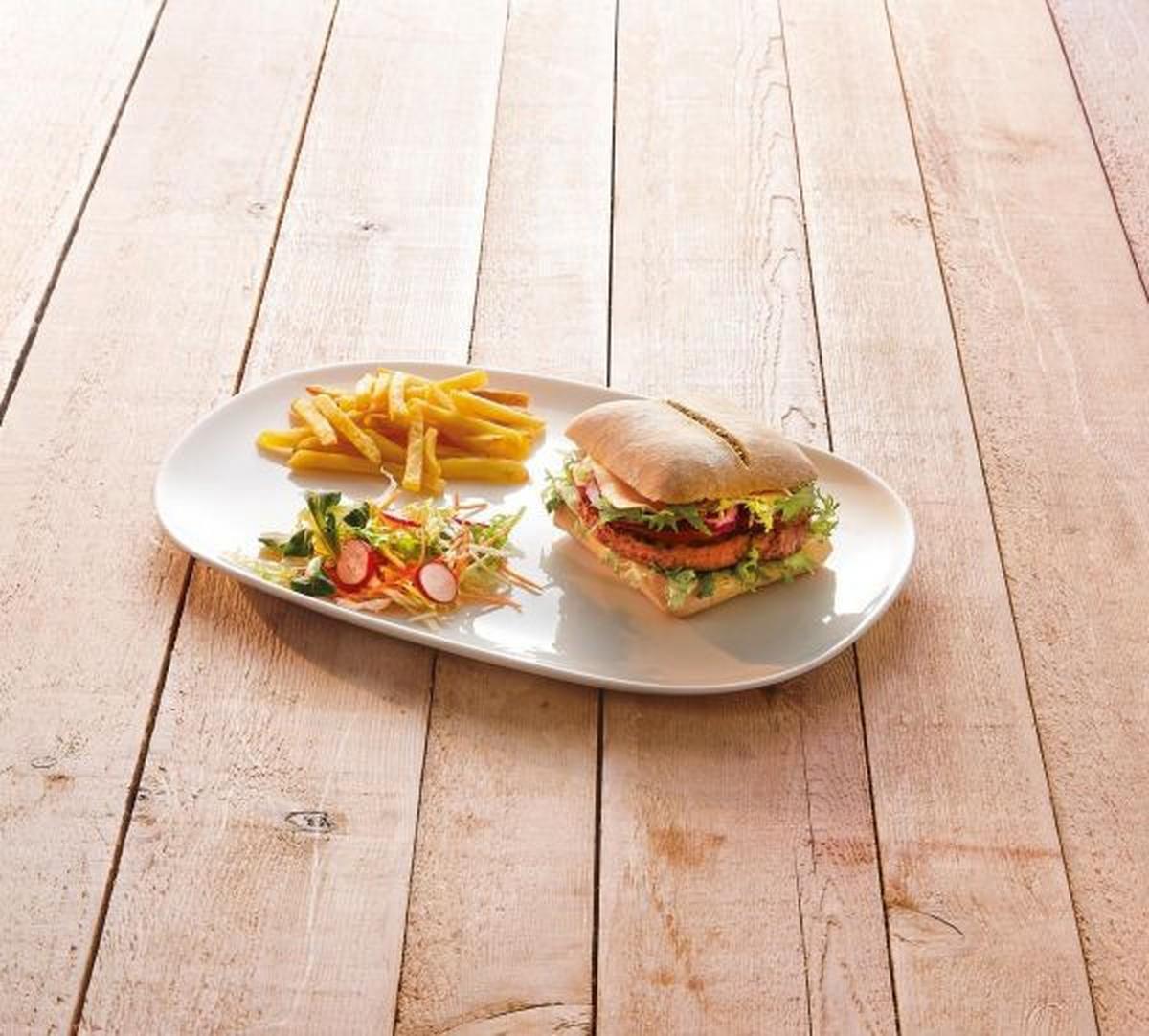 Krožnik Za Hamburgerje Italien Party, 6-Delni - bela, Basics, steklo (35cm) - Creatable