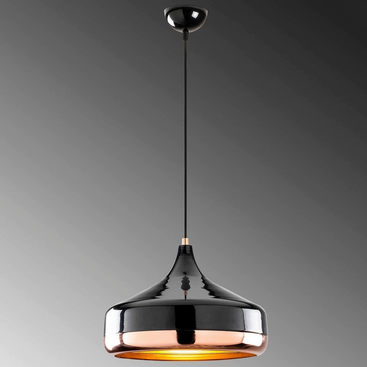LAMPA WISZĄCA YILDO - 253-S - czarny/różowe złoto, Design, metal (36/122cm) - P & B