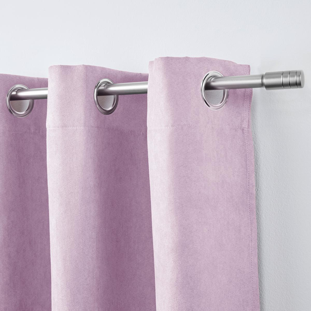 Ösenvorhang Velours ca. 140x245cm - Flieder, KONVENTIONELL, Textil (140/245cm) - Modern Living