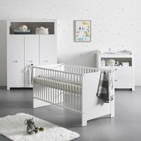 Babyzimmer Olivia Weiß - Weiß, KONVENTIONELL (334/186/266cm) - Bessagi Kids