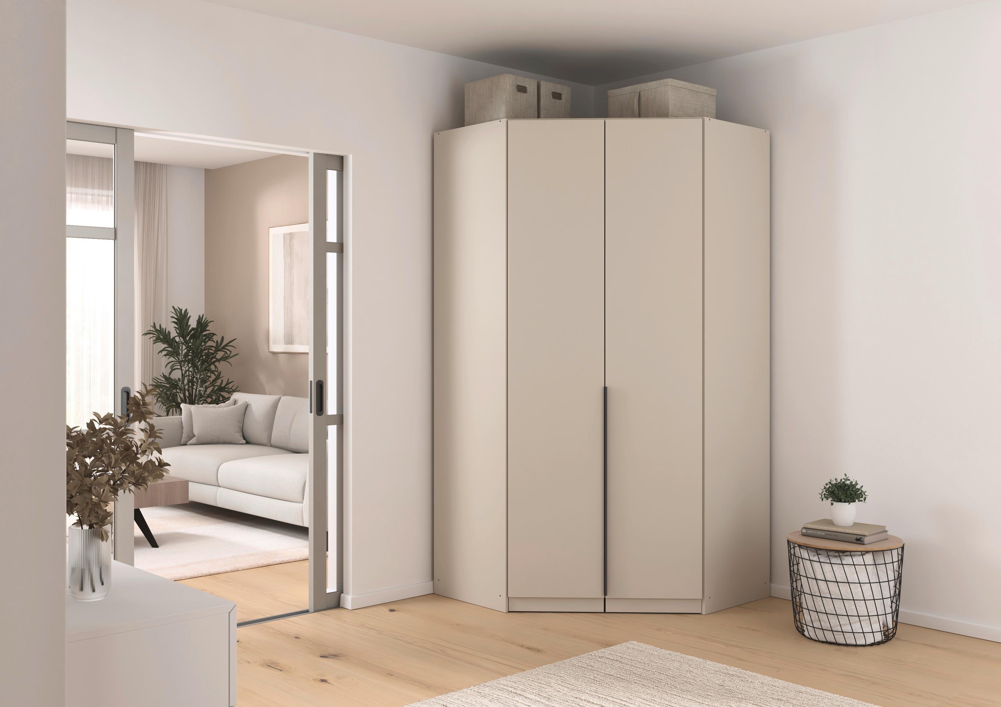Kutni Ormar Za Odjeću Alabama - boje šampanjca/boje aluminija, Moderno, drvni materijal (117/229/117cm) - Modern Living