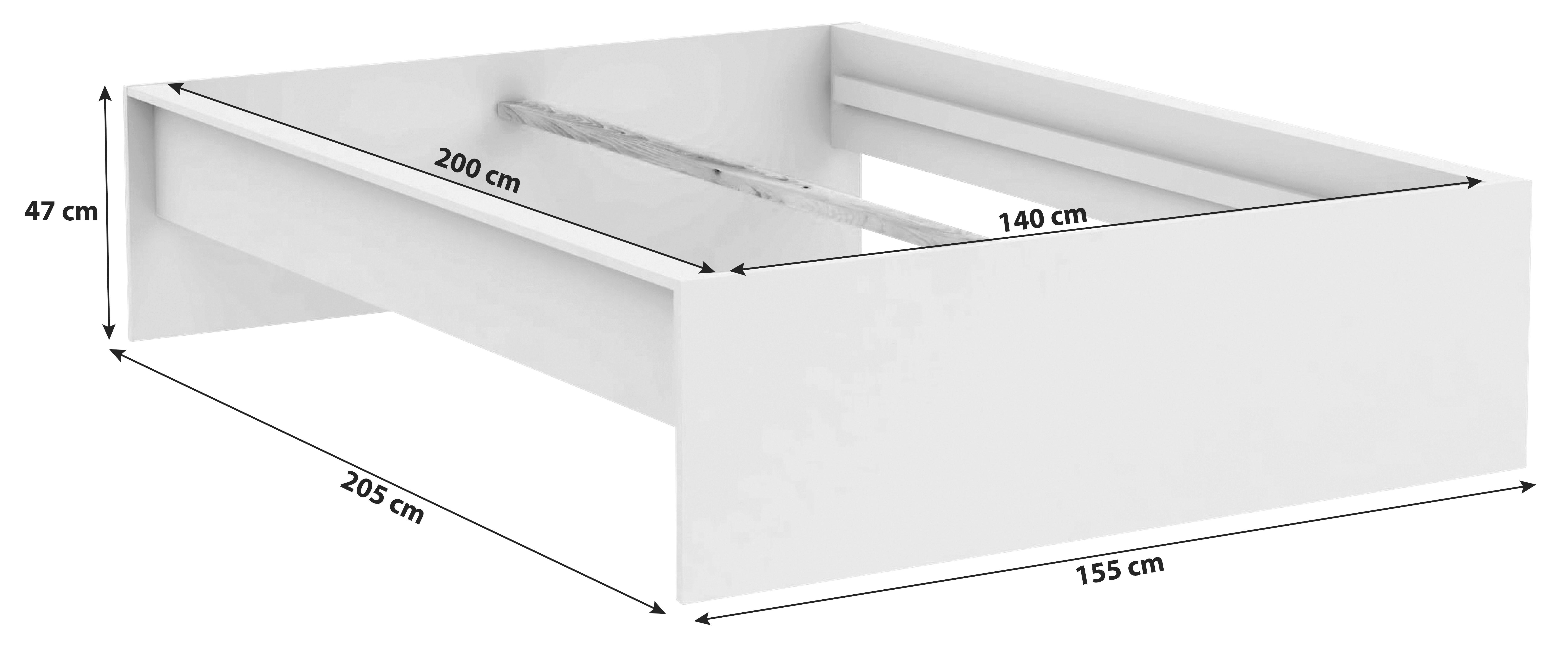 SÄNGRAM UNIT 140 -BASED- - vit, Klassisk, trämaterial (140/200cm) - Based
