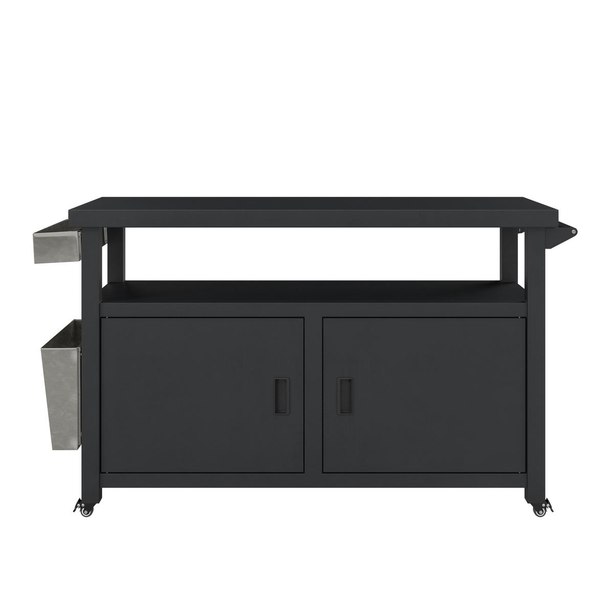 Outdoorküche Robert Anthrazit - Anthrazit/Schwarz, MODERN, Kunststoff/Metall (137/88/55cm) - Mömax