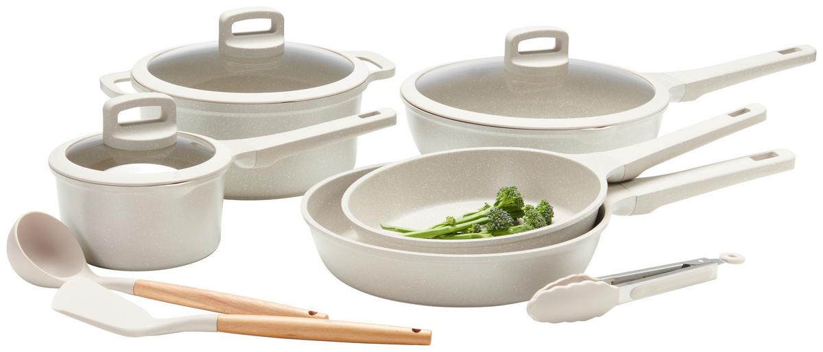 ZESTAW GARNKÓW SAHARA - beżowy/przejrzysty, Basics, tworzywo sztuczne/metal - Homeware Profession.