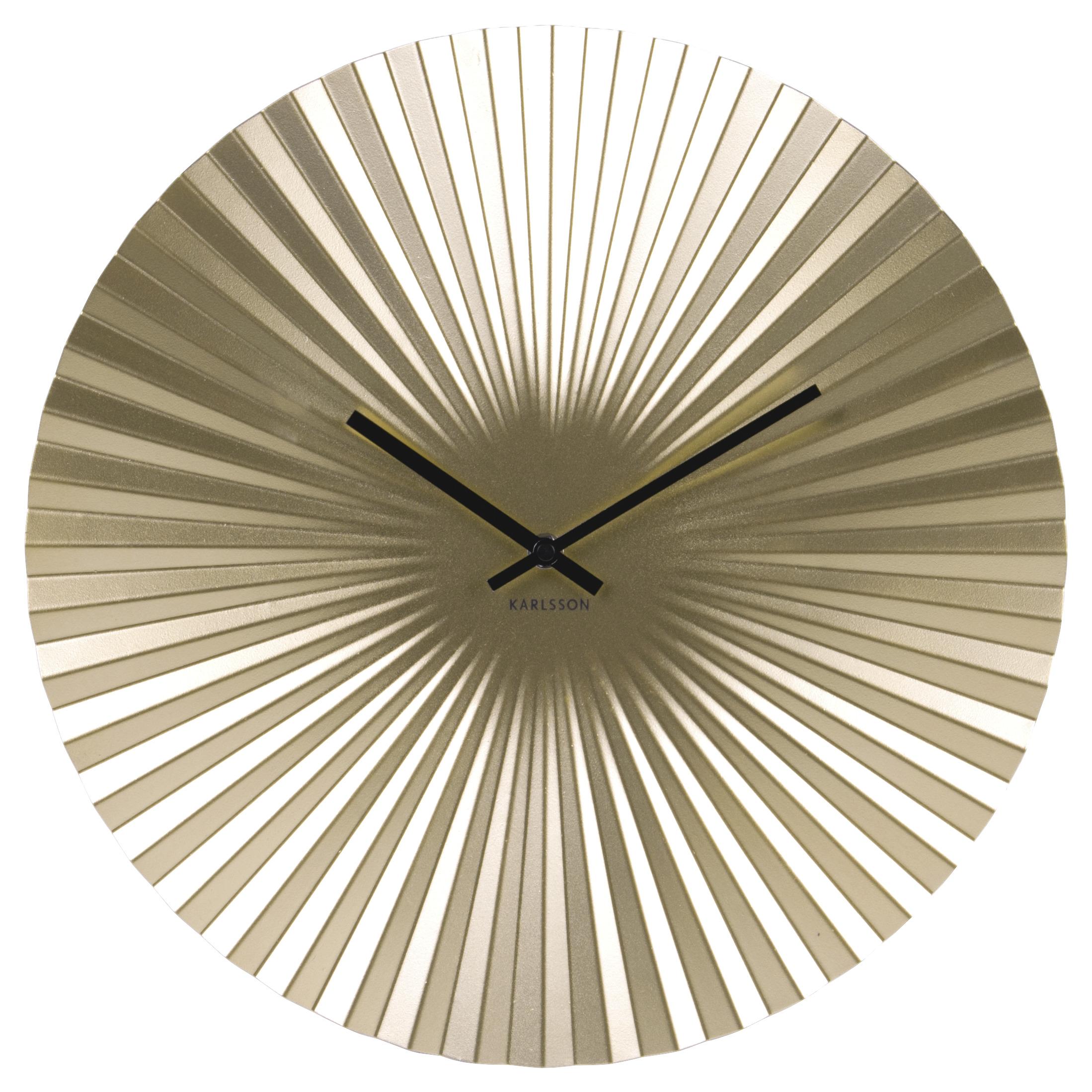 Wanduhr Sensu in Goldfarben - Goldfarben, MODERN, Metall (40cm) - Karlsson