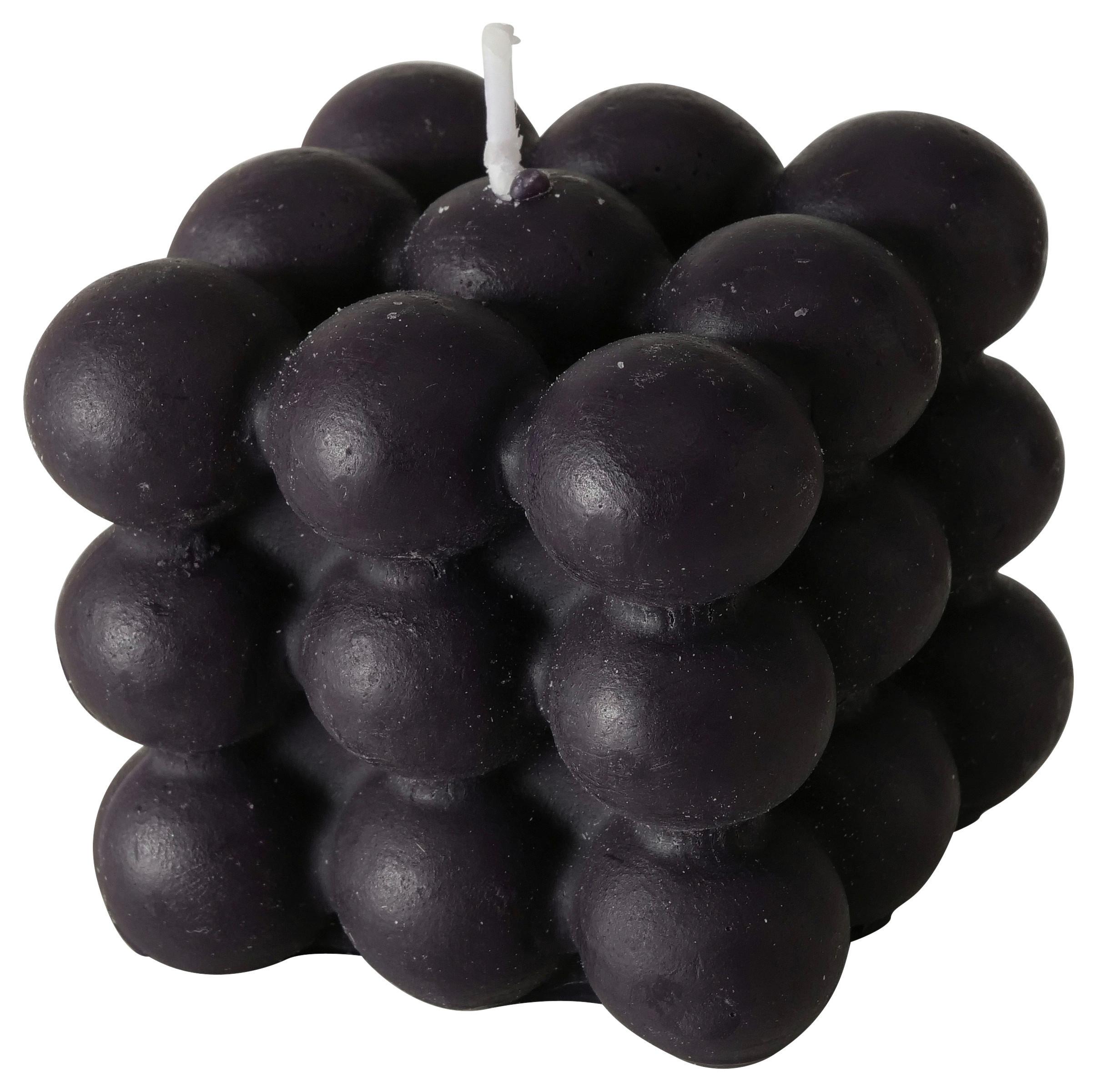 Kerze Bubble II in Schwarz - Schwarz, Basics (5,8/6/5,8cm) - Modern Living