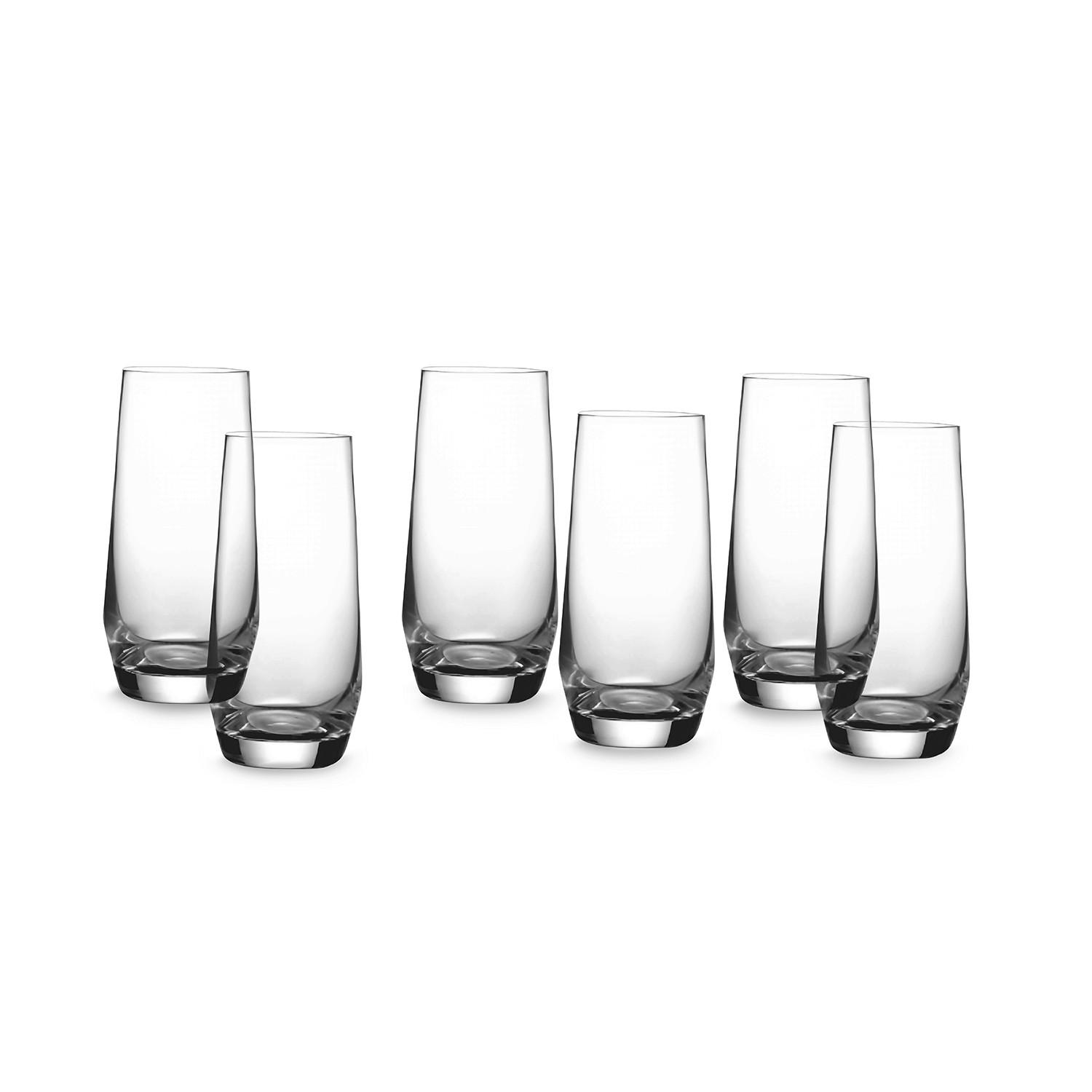 Set pahare 6/1 cca. 540 ml - transparent, Basics, sticlă (7,9/16,5cm) - Echtwerk