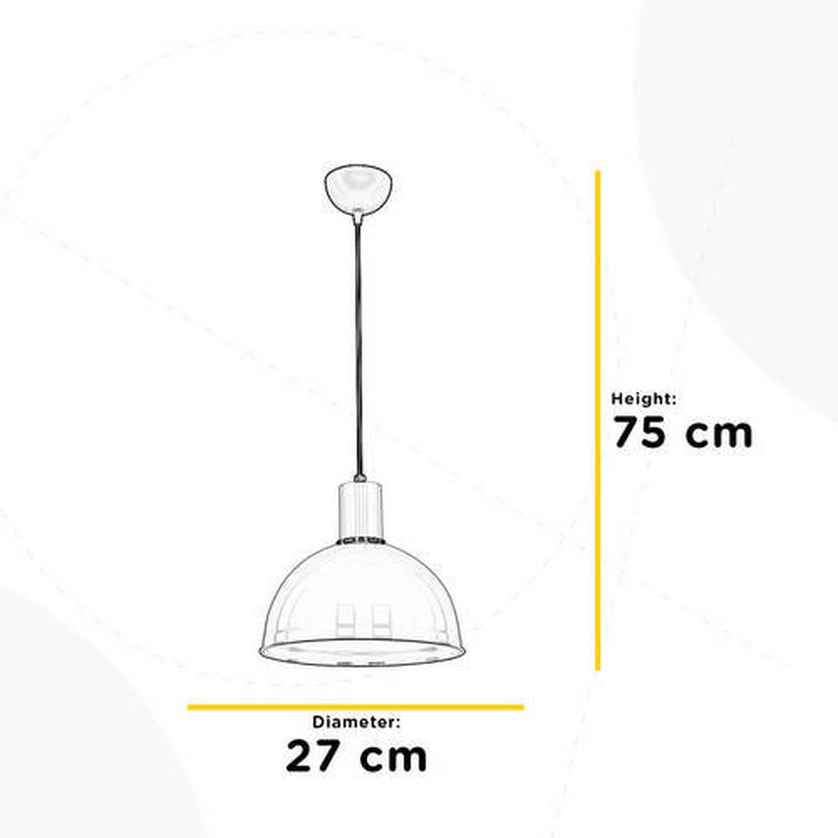 Hängeleuchte Natan Weiß/Goldfarben max. 22 Watt - Goldfarben/Weiß, Basics, Metall (27/90cm)