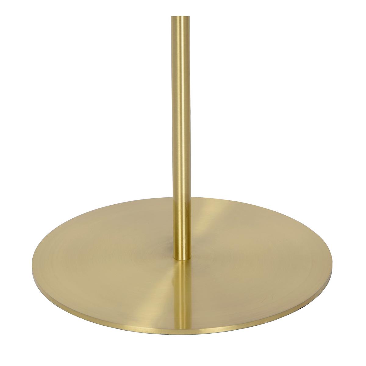 LAMPA STOJĄCA 45774/04/02 TYCHO - kolor mosiężny/jasnoszary, Design, metal/szkło (26/25/154cm) - Lucide