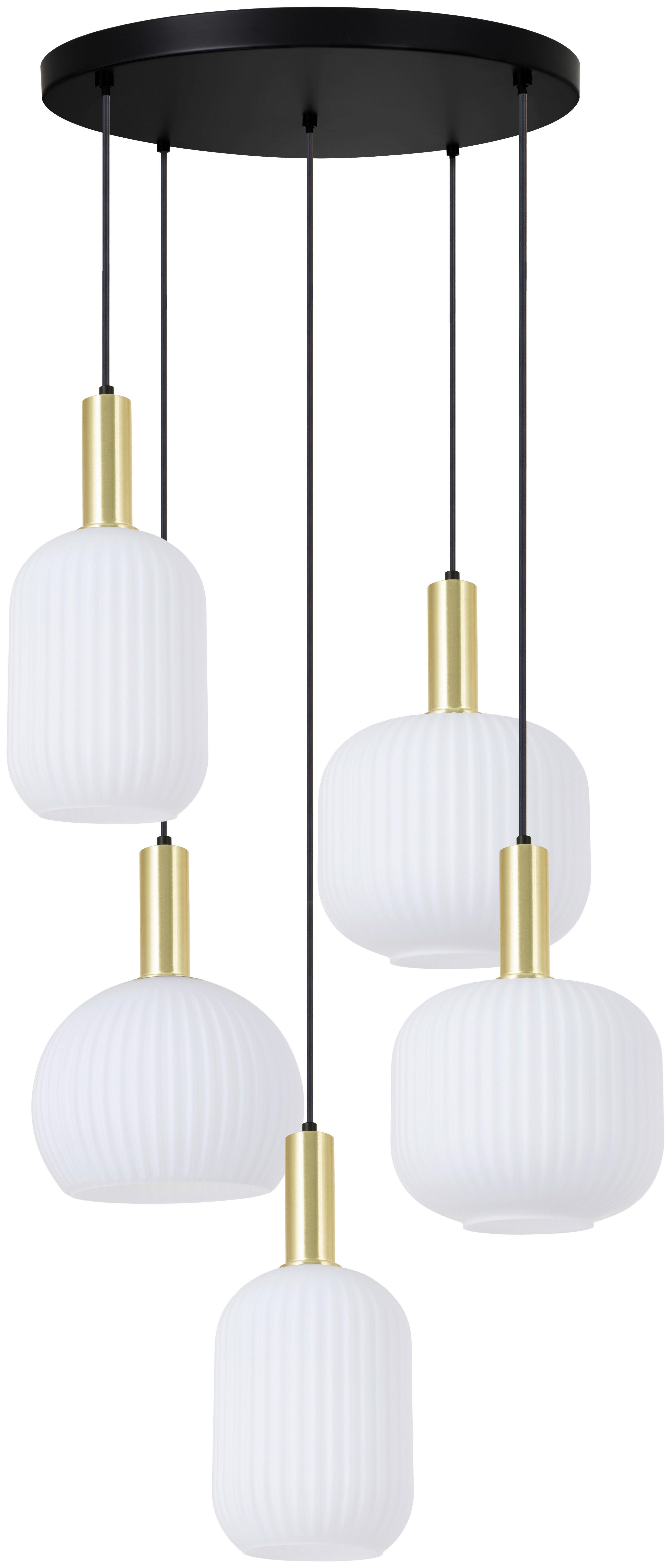 HÄNGLAMPA SCHER - vit/svart, Modern, metall/glas (54/57,5/150cm)