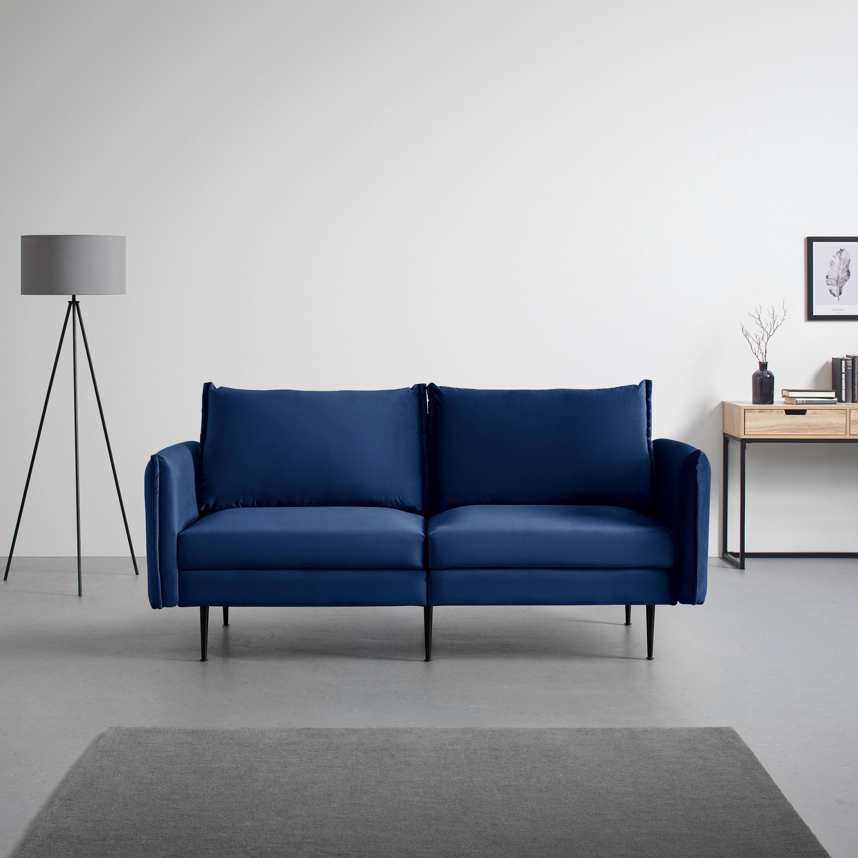 Trosjed Yara - plava/crna, Moderno, drvo/metal (194/77/92cm) - Bessagi Home
