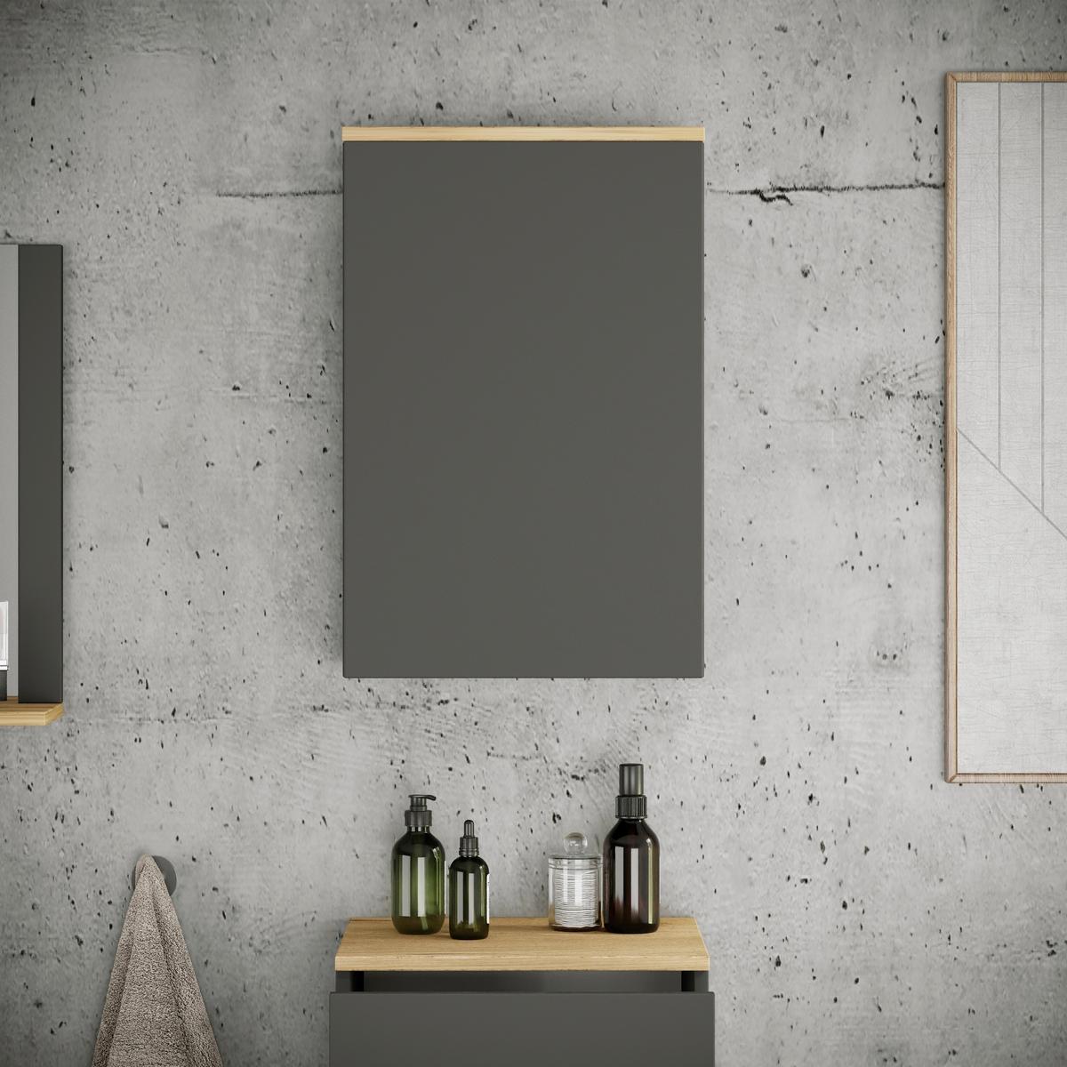 Hängeschrank Cosila - Honigeiche/Anthrazit, Trend, Holzwerkstoff (40/59/22cm) - MID.YOU