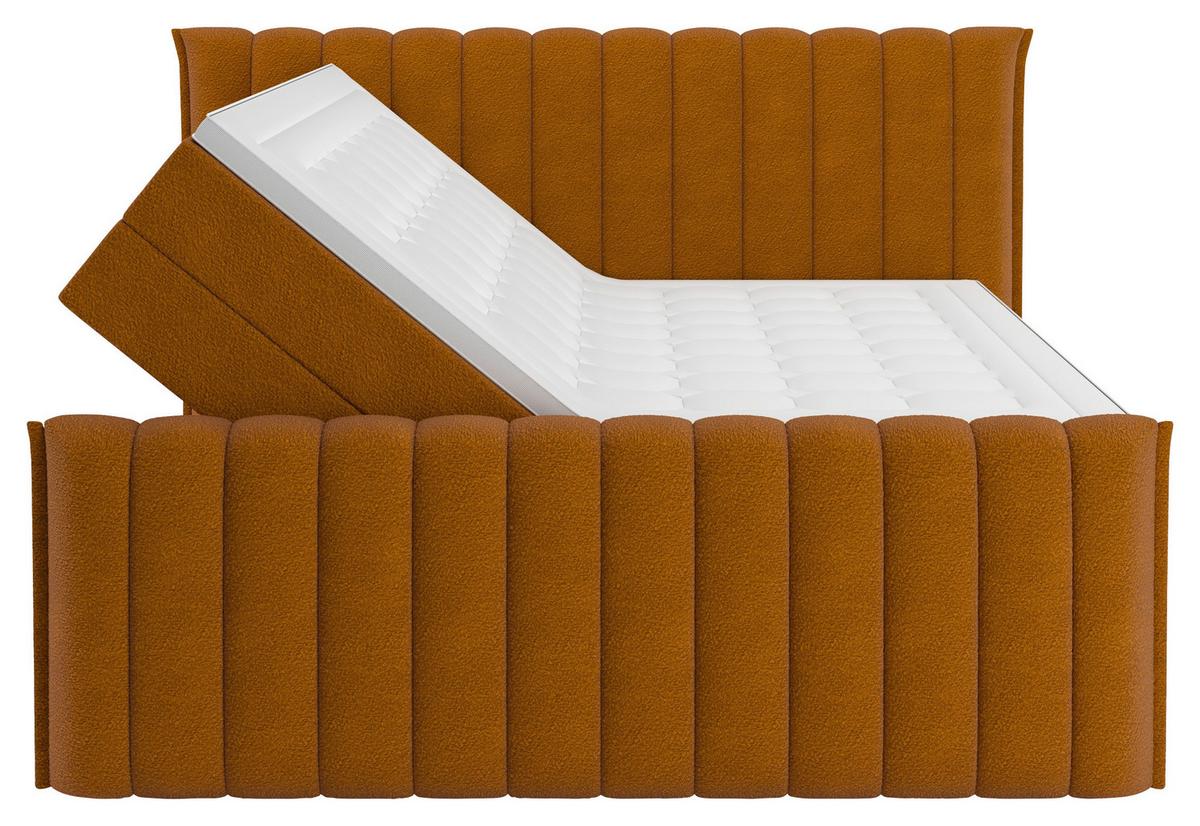PAT BOXSPRING LINA - ruginiu, Konventionell, plastic/lemn (180/200cm) - Premium Living