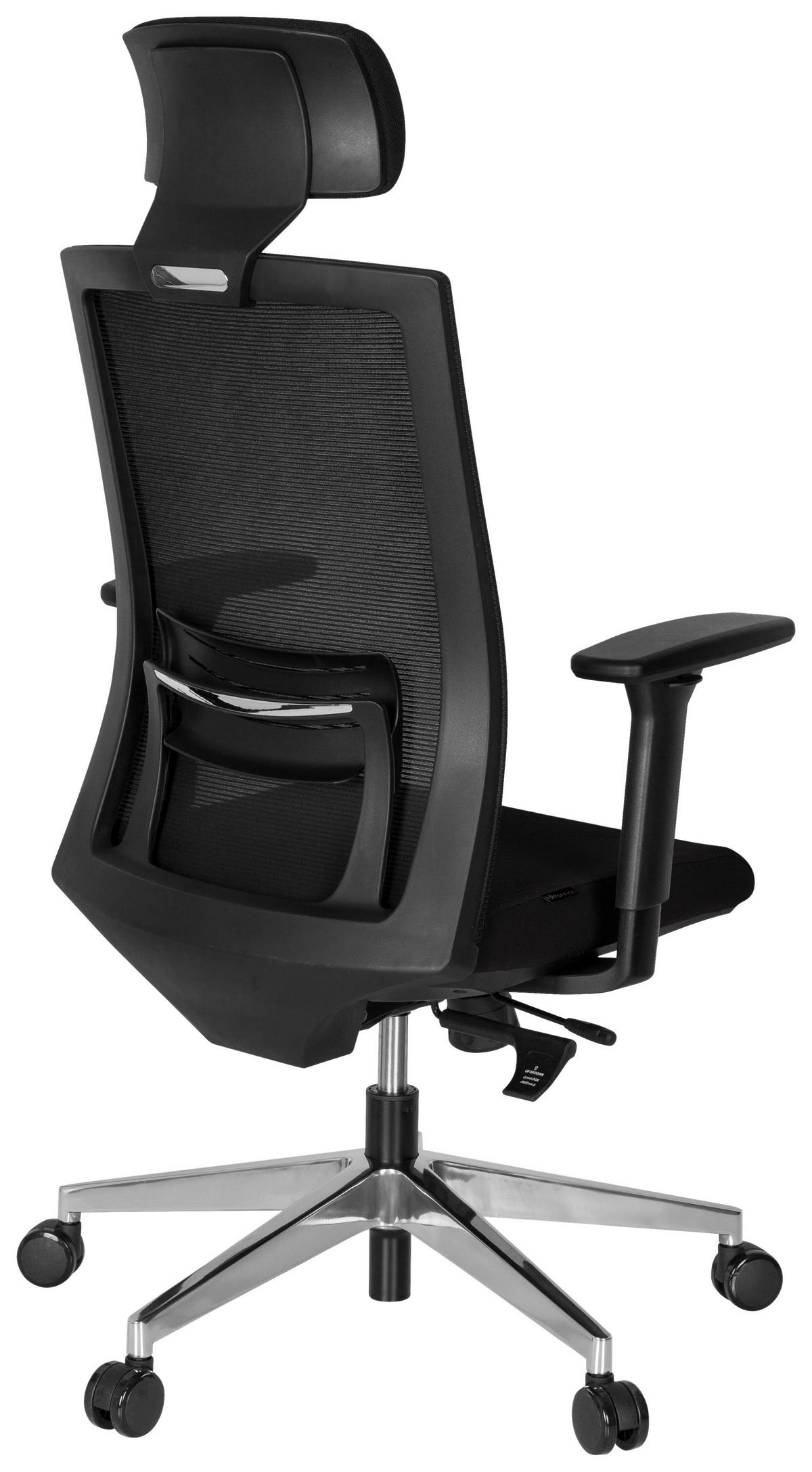 Pisarniški Stol Captiva, Črna - črna/barve aluminija, Moderno, kovina/umetna masa (68/131/63cm) - MID.YOU