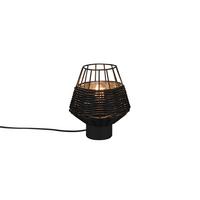 LAMPA STOŁOWA R51261002 BORKA - czarny, Romantik / Landhaus, metal/drewno (17,5/20cm)