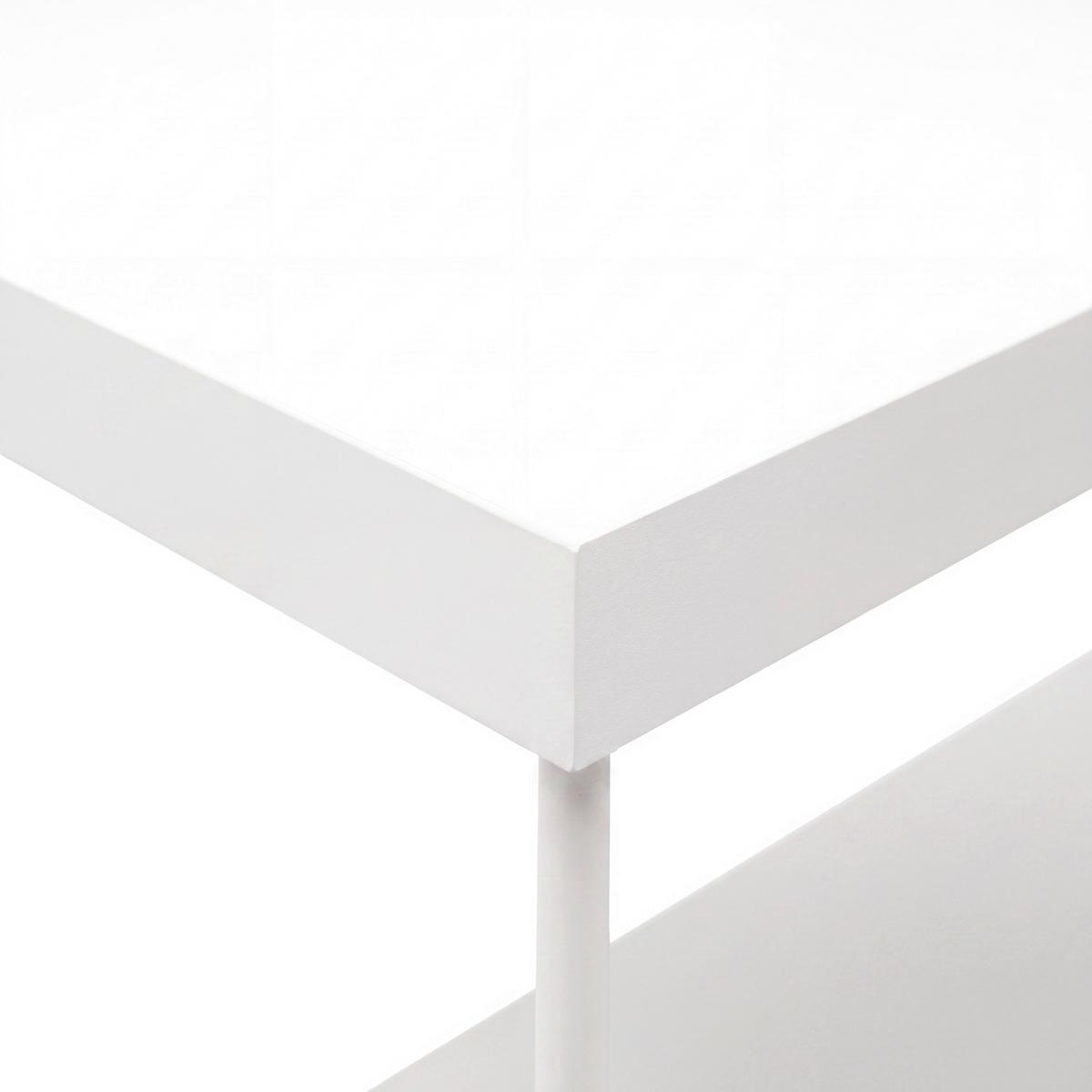 Polica Pinnar - bijela, Moderno, drvni materijal/metal (66/136,5/33cm) - Modern Living