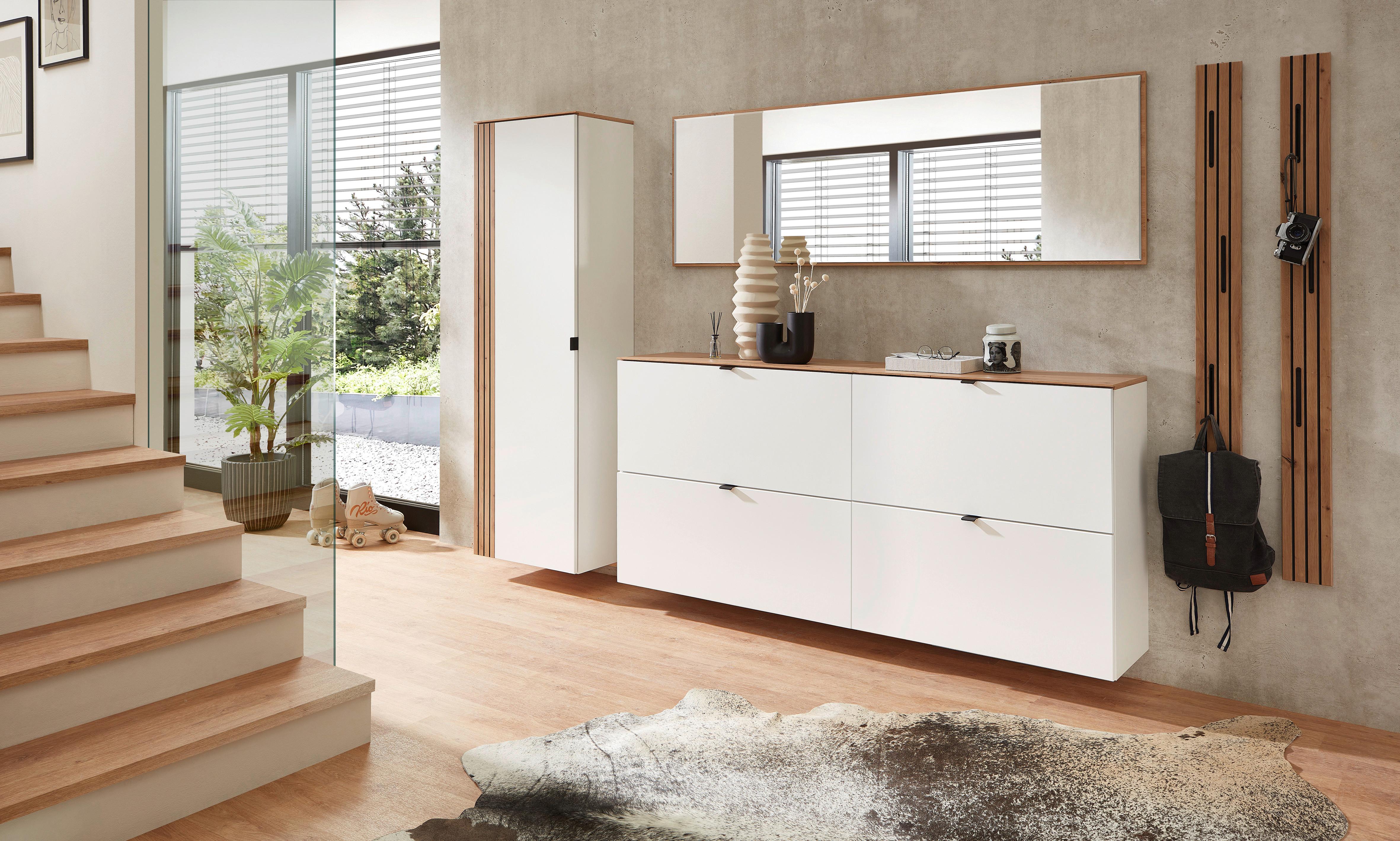 PRZEDPOKÓJ DIANA - biały/dąb artisan, Design, materiał drewnopochodny (255/179/37cm) - Voleo