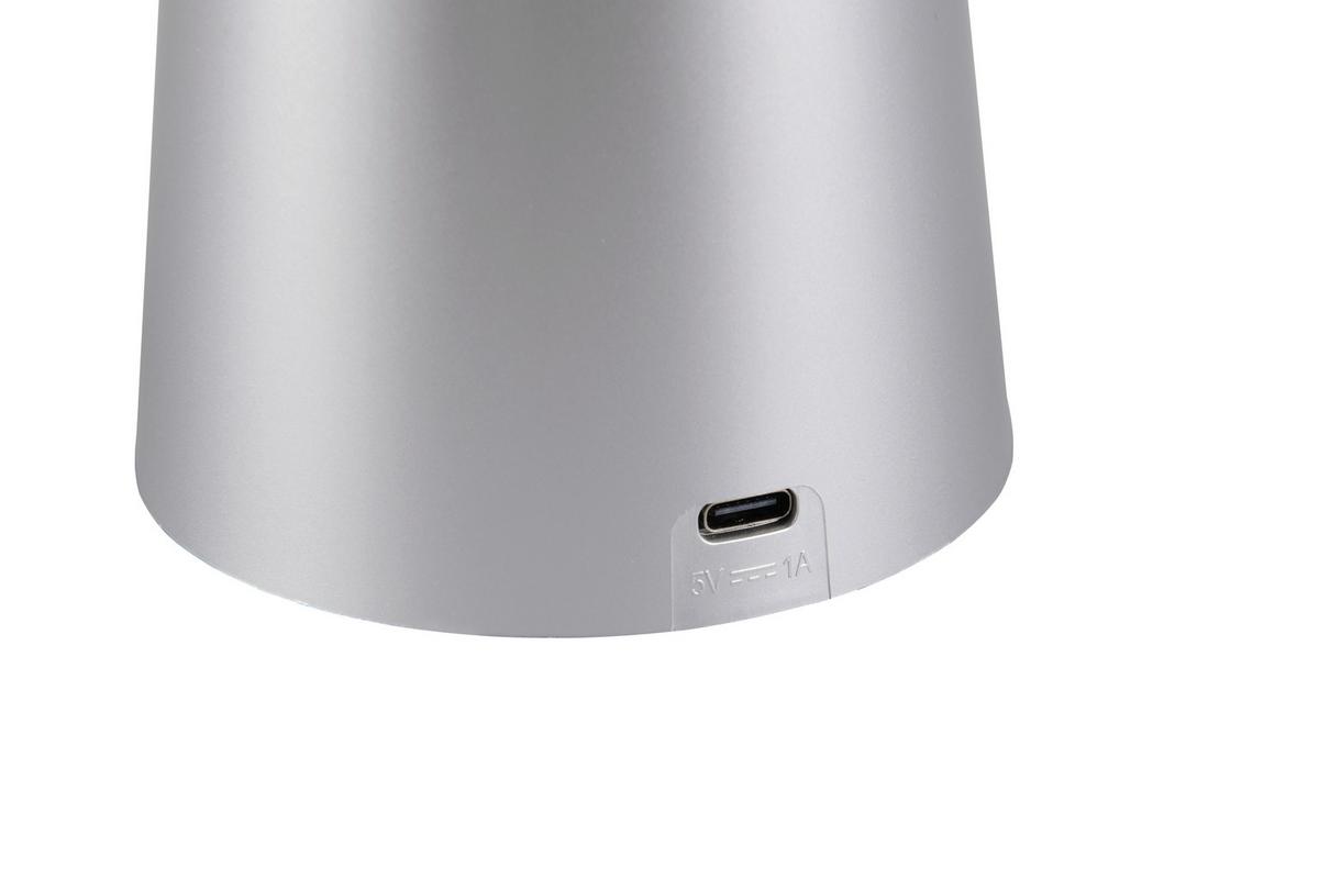 Lampă cu sclipici Gertrude - argintiu, Konventionell, plastic/metal (9/33cm) - Mömax