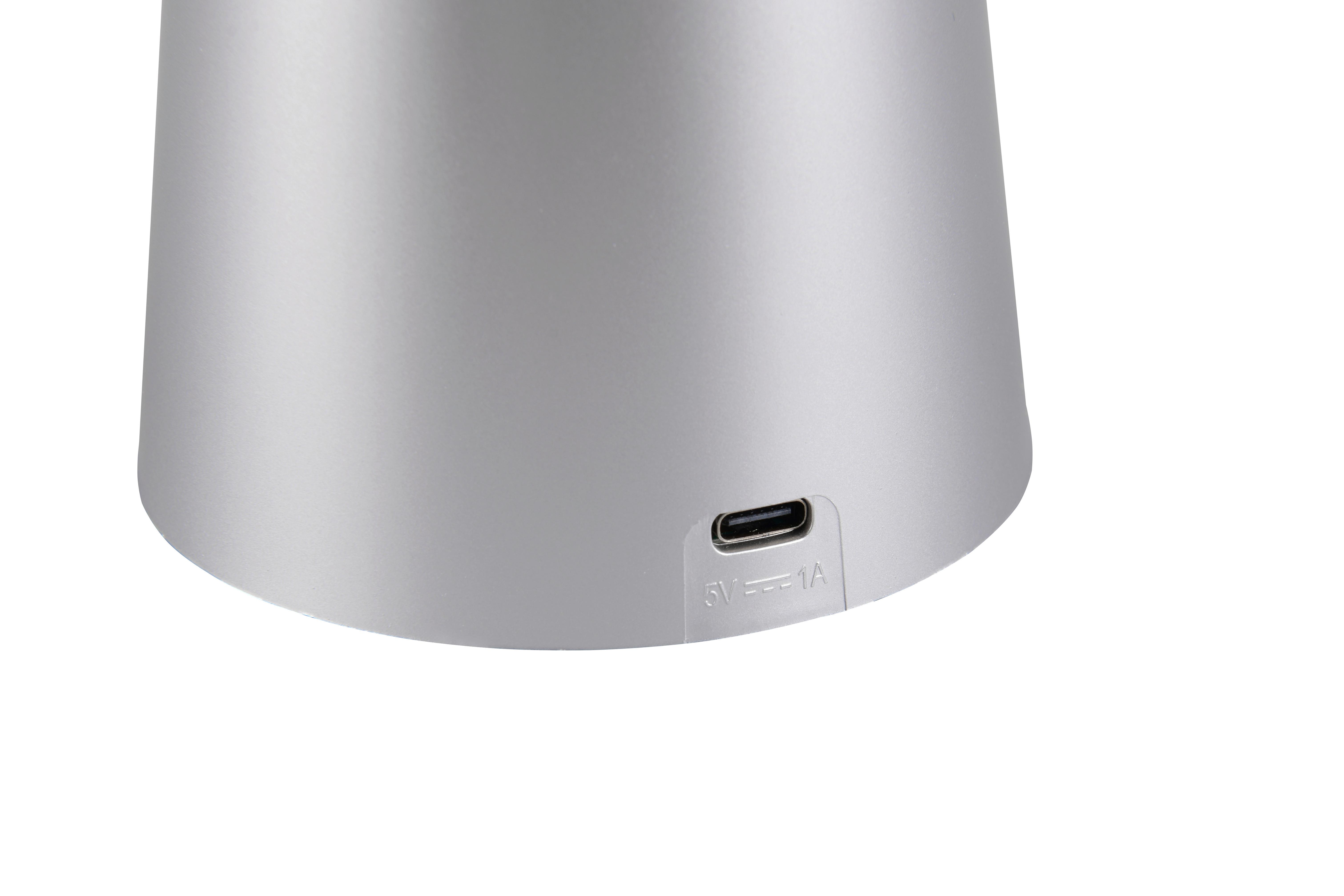 GLITTERLAMPA GERTRUDE - silver, Klassisk, metall/plast (9/33cm) - Mömax