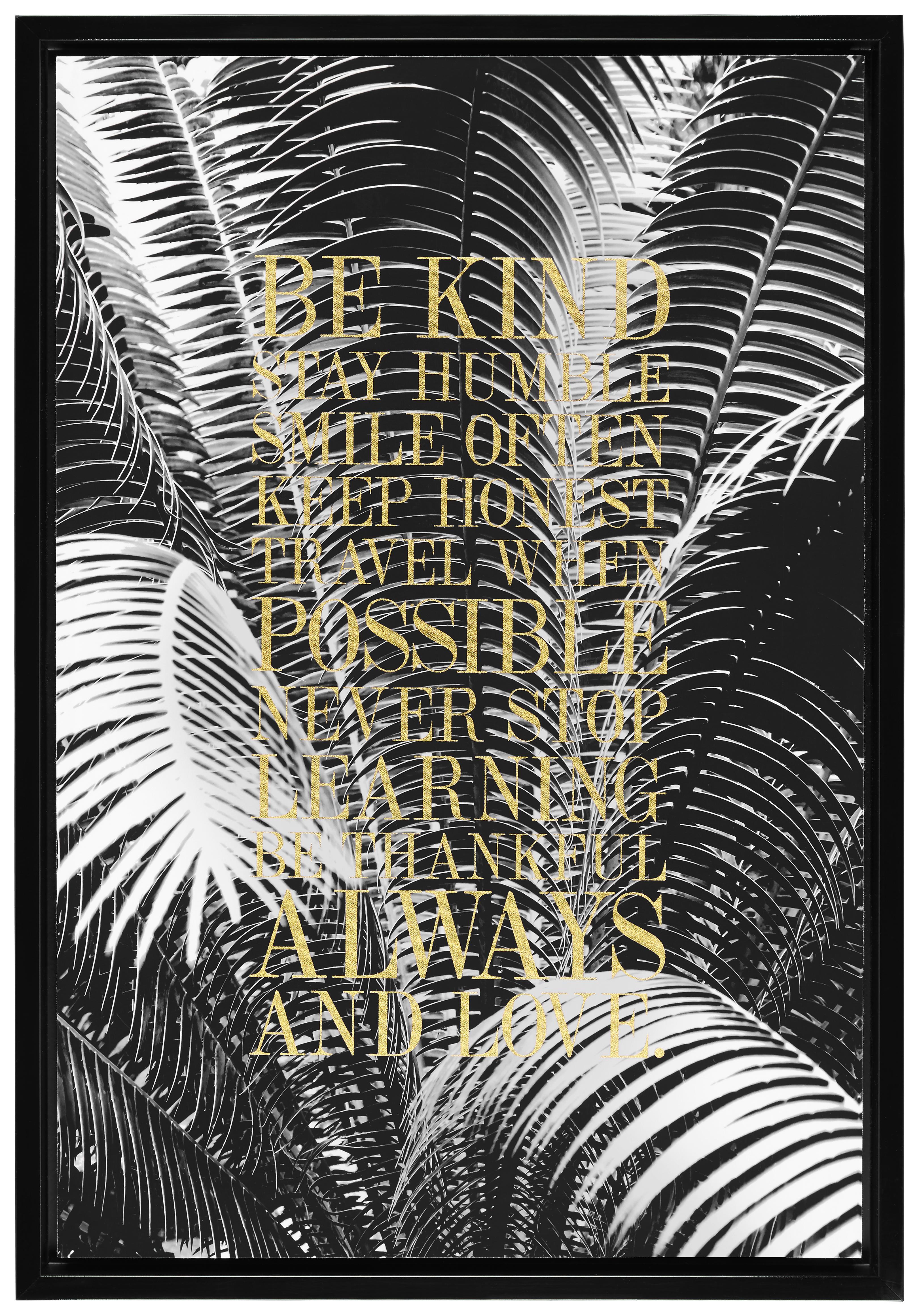 Bild Denise Schwarz/Gold - Goldfarben/Schwarz, Holz/Holzwerkstoff (66/96/4cm) - Modern Living