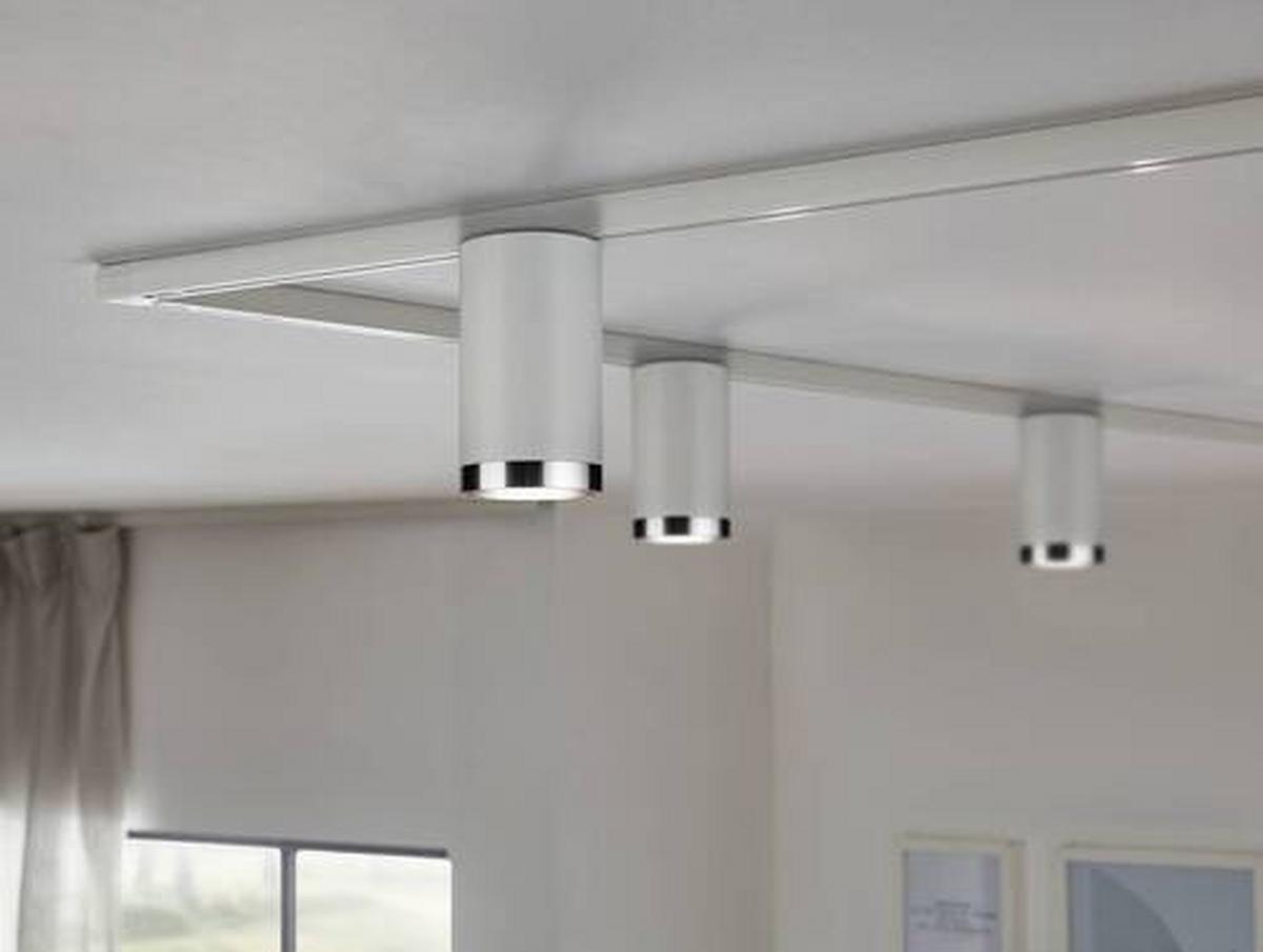 Schienensystem-Strahler Spot Tube max. 10 Watt - Chromfarben/Weiß, Basics, Kunststoff/Metall (6,5/12,8cm) - Paulmann