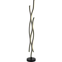 Stoječa Led-svetilka Relo - črna/opal, Moderno, kovina/umetna masa (20/135cm) - Mömax