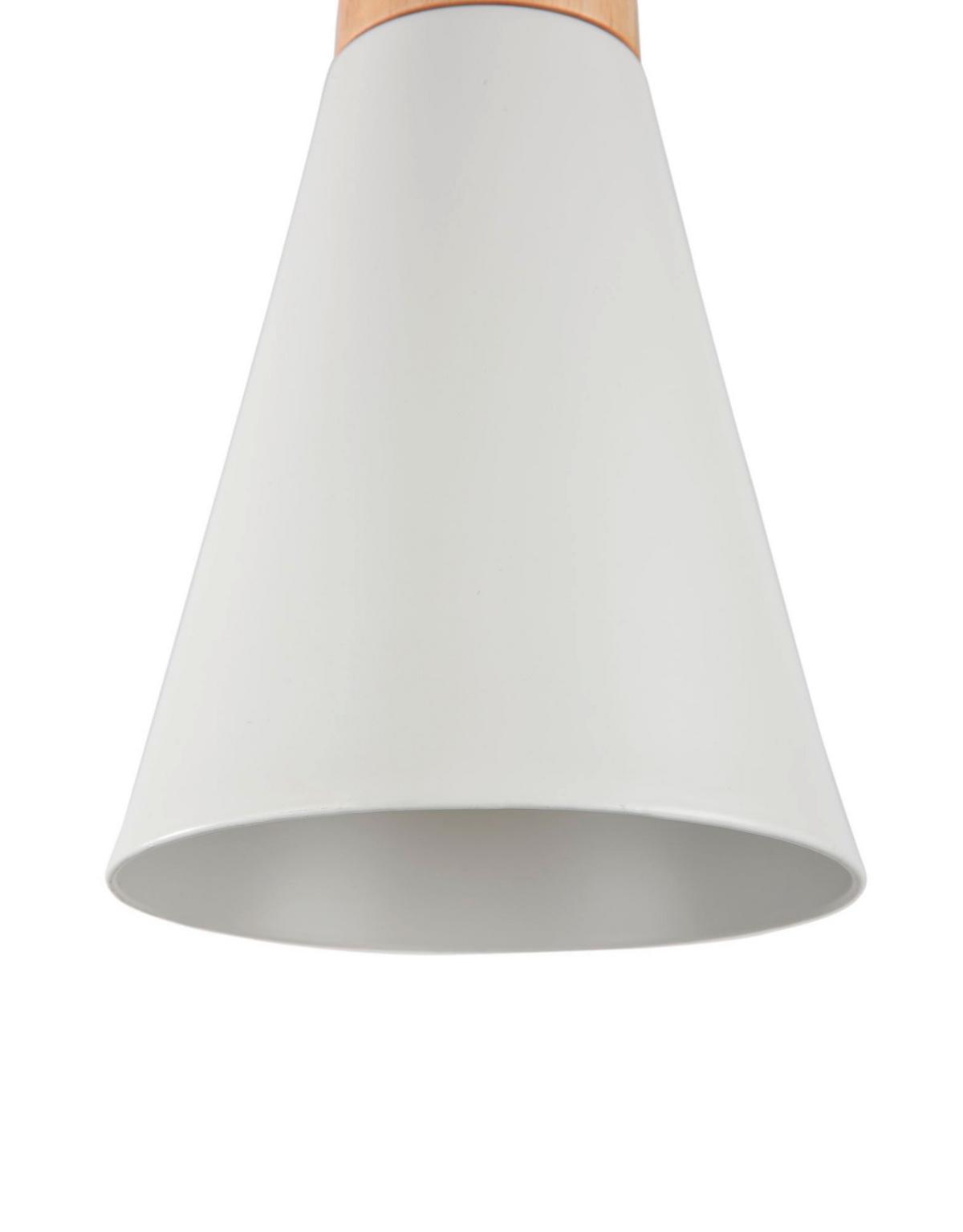 PENDELLEUCHTE BICONES - Weiss, Trend, Holz/Metall (14/16.5cm) - MAYTONI