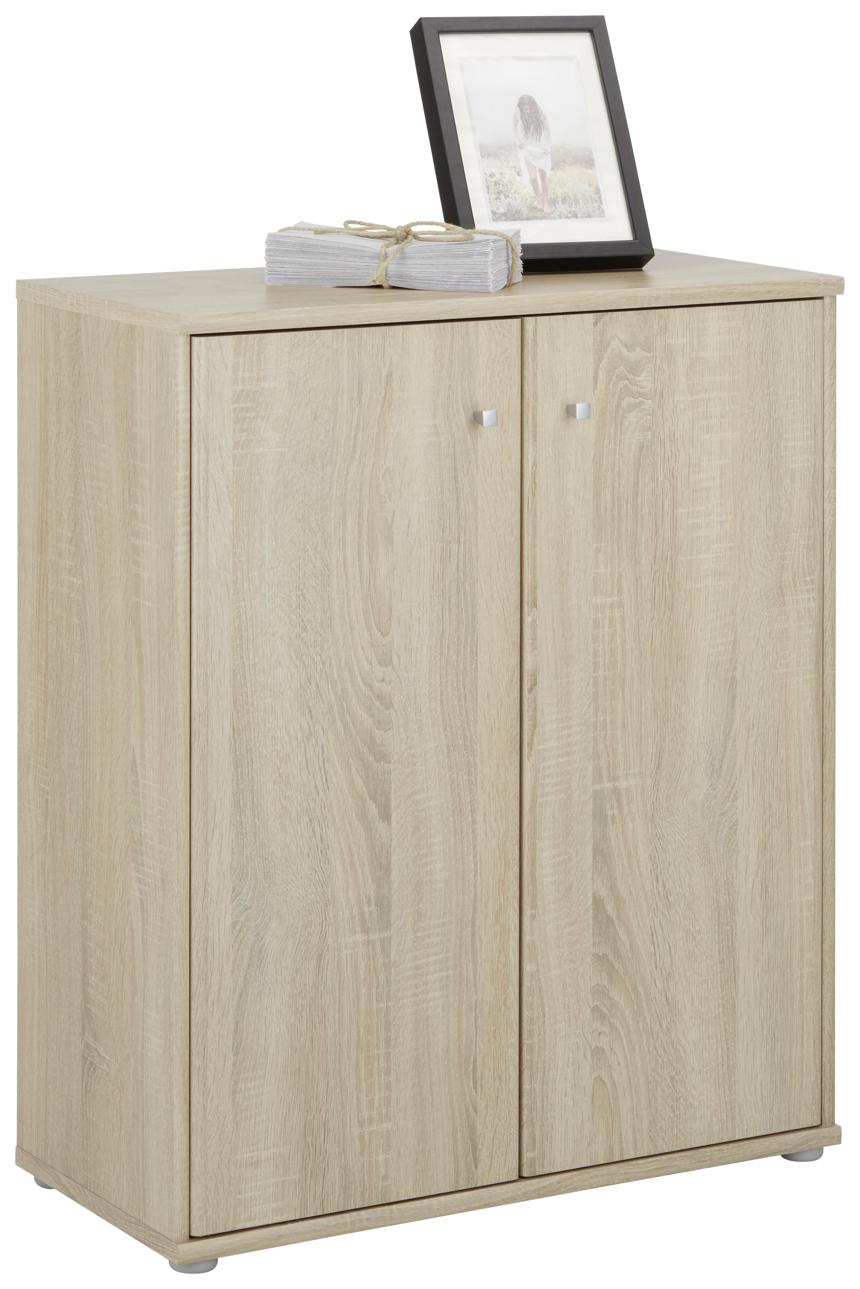 Kommode in Sonoma Eiche - Alufarben/Grau, MODERN, Holzwerkstoff/Kunststoff (72/86/34cm) - Modern Living