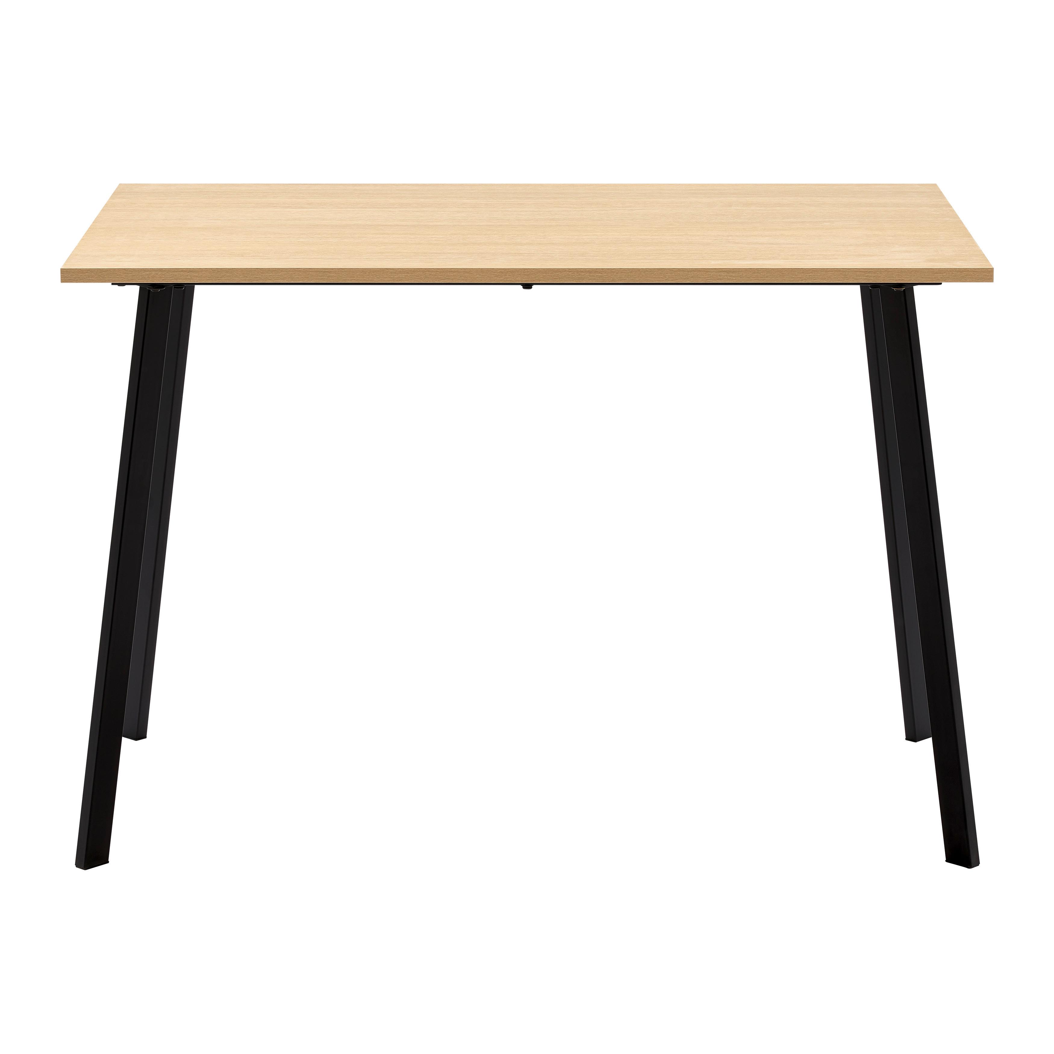 MATBORD EMIL - svart/ekfärgad, Klassisk, metall/trämaterial (110/75/70cm) - Based