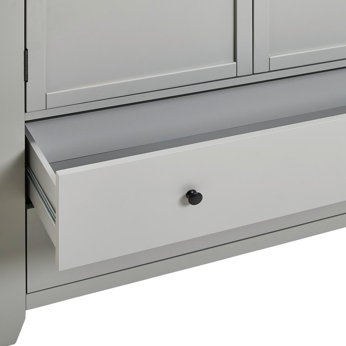 SZAFA DO PRZEDPOKOJU BETTI - kolor srebrny/kolor naturalny, Lifestyle, materiał drewnopochodny/metal (120/180/45cm) - MID.YOU