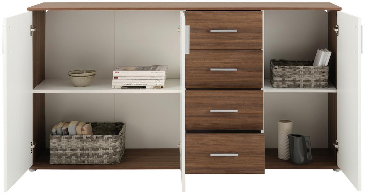 Komoda Ina 04 - barve aluminija/hrast artisan, Moderno, umetna masa/leseni material (175,8/94,8/38,3cm)