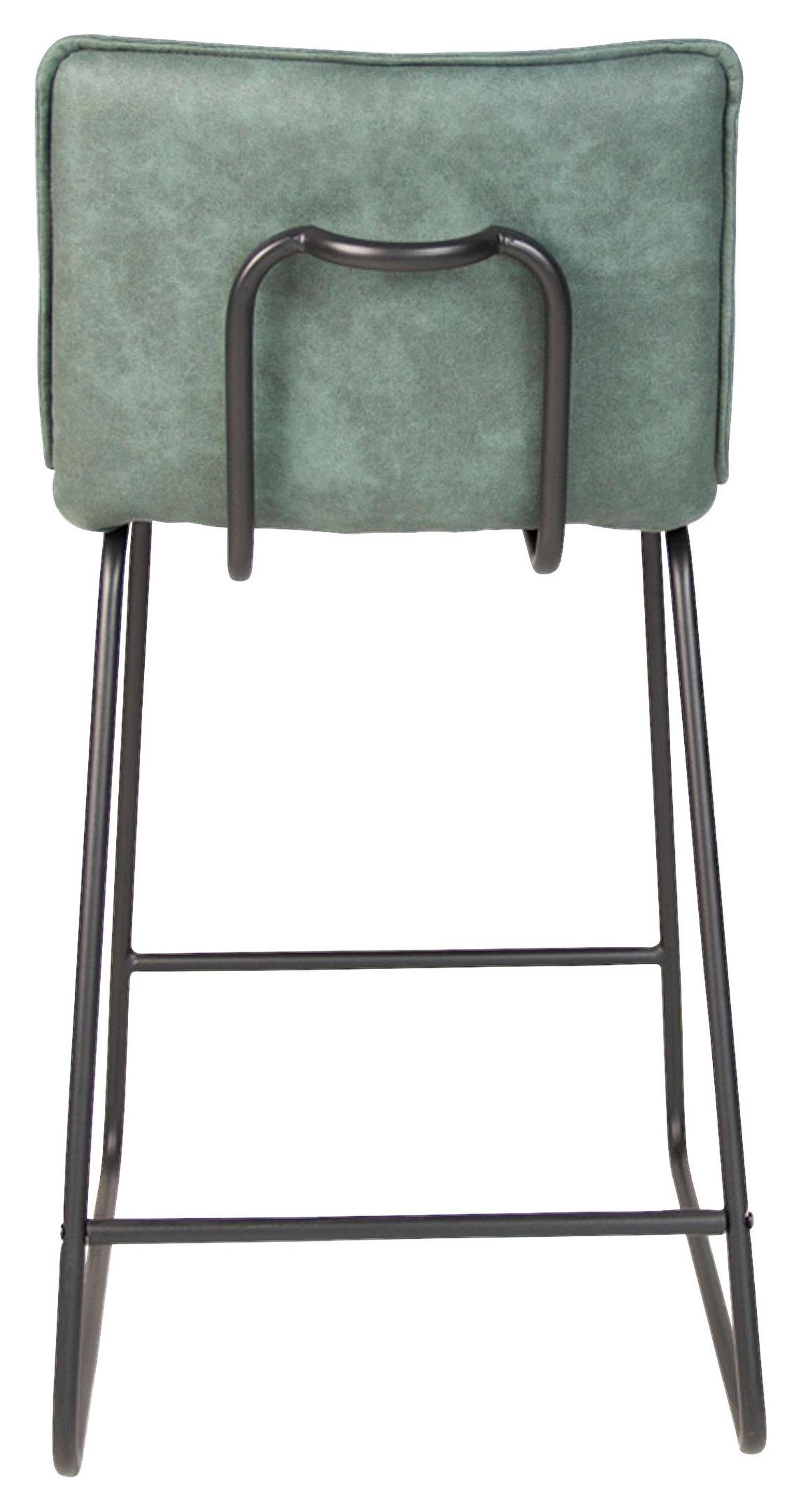 Barhocker-Set Jeremy 2er-Set ca. 44x87 cm Grün - Schwarz/Mintgrün, KONVENTIONELL, Textil/Metall (44/87/50cm) - MID.YOU