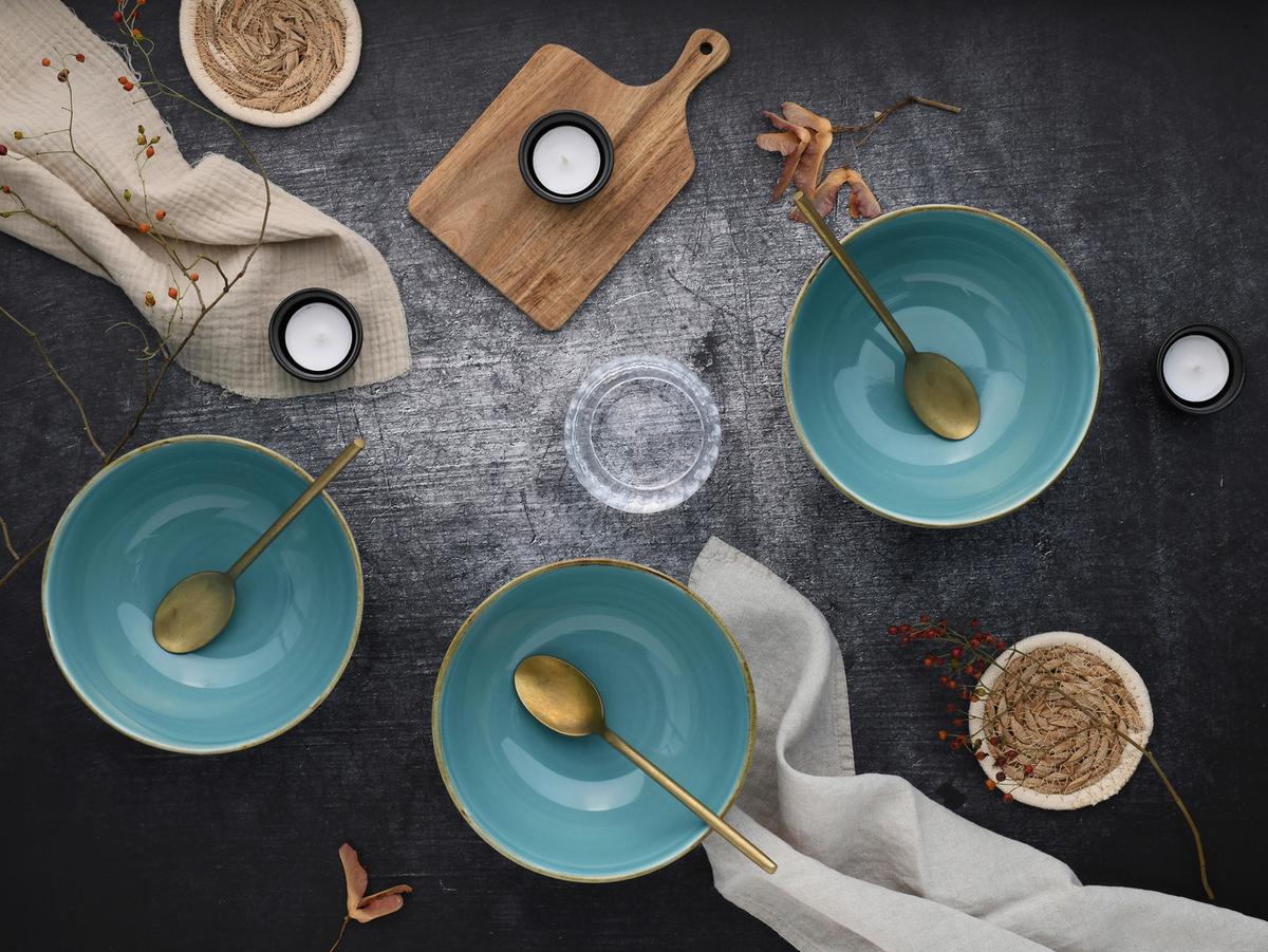 Set Posod Water, 4-Delni - turkizna, Design, keramika (17,5cm) - Creatable