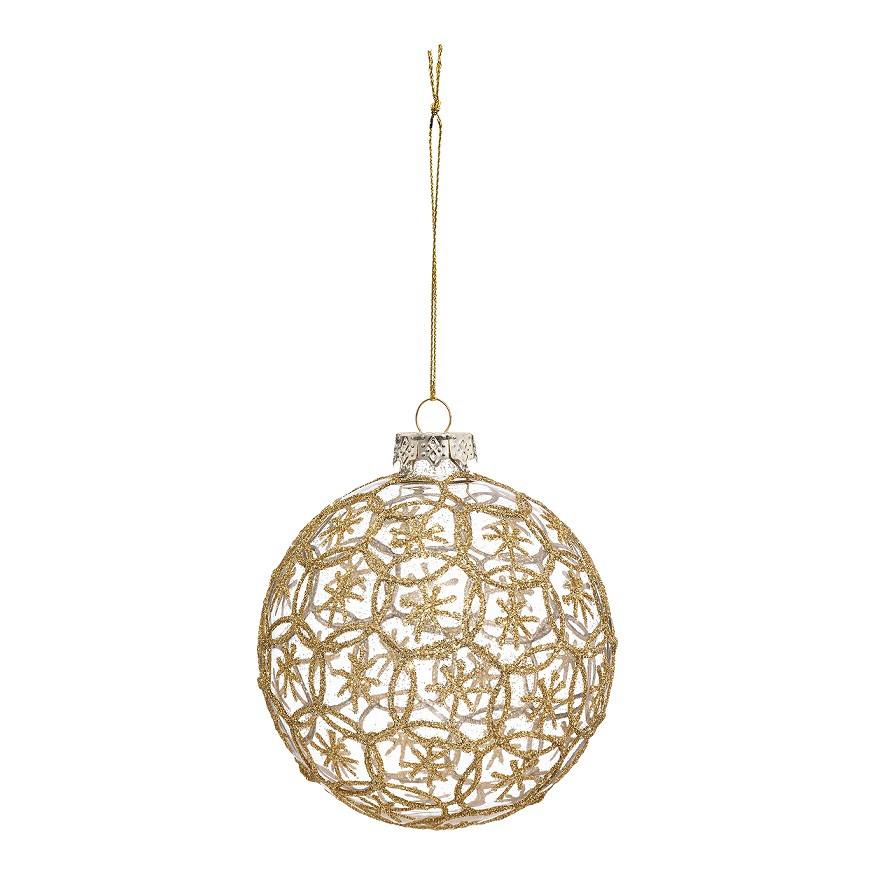 Staklena Kuglica Za Bor Stars 10cm - Moderno, staklo (10cm)