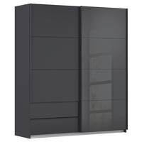 Schwebetürenschrank Elara in Grau - Grau, Konventionell, Holzwerkstoff (181/210/62cm) - Premium Living