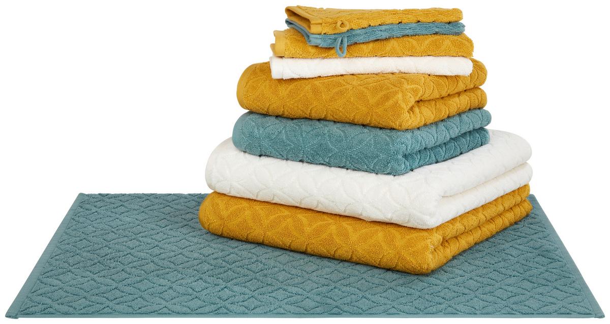 Handtuch Naime in Gelb ca. 50x100cm - Gelb, LIFESTYLE, Textil (50/100cm) - Modern Living