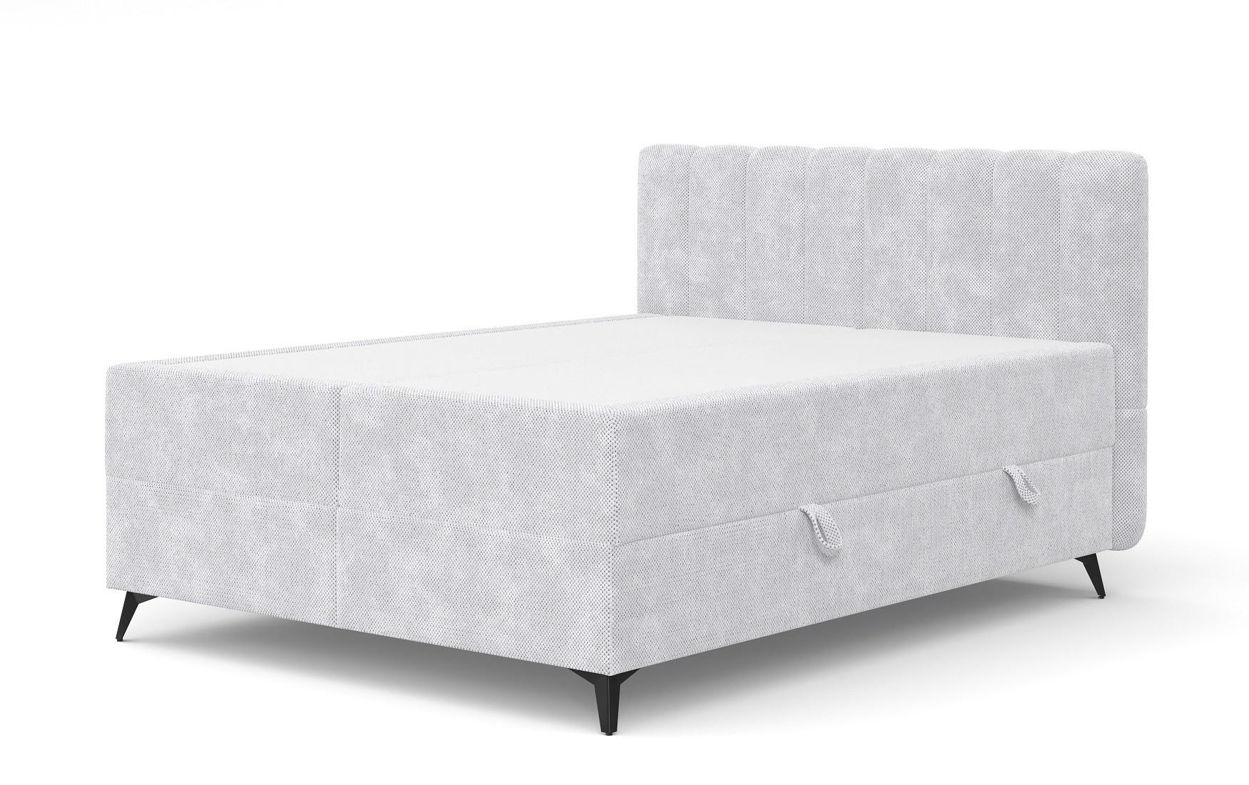 Box-ágy Vicky - szürke, Modern, faalapú anyag/textil (160/200cm)