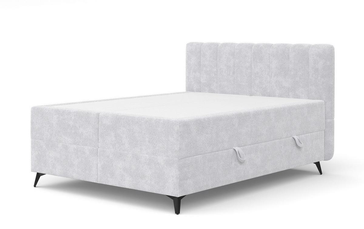 Box-ágy Vicky - szürke, Modern, faalapú anyag/textil (160/200cm)