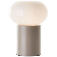 Tischleuchte Daeny Taupe max. 25 Watt - Taupe/Weiß, Design, Glas/Metall (20/27cm) - Brilliant