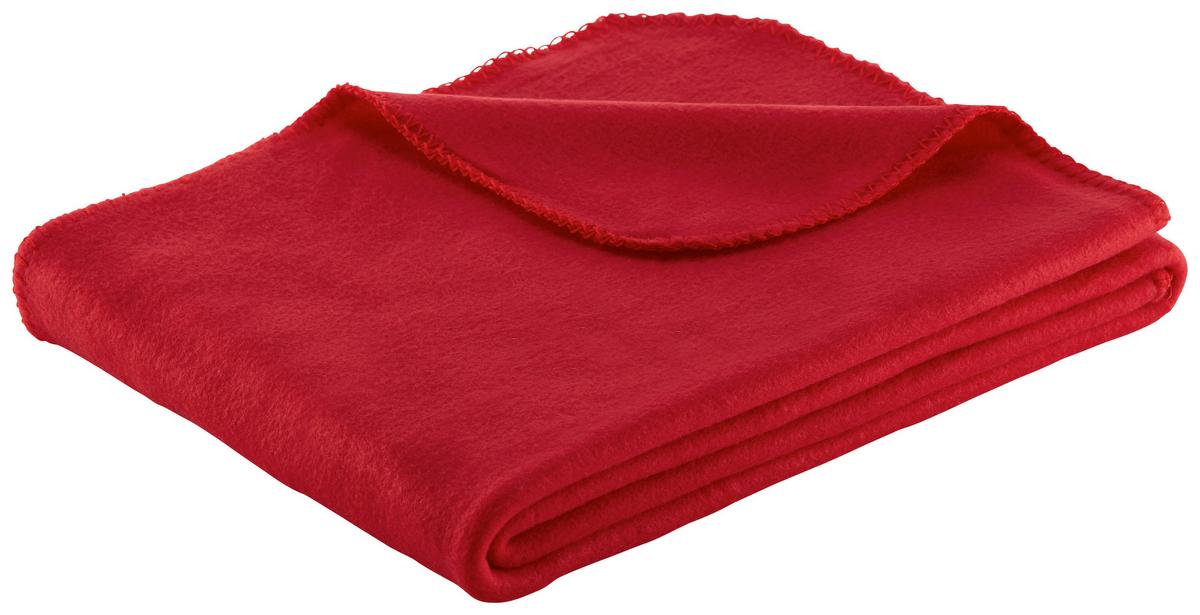 Pătură fleece Bea, cca. 130x160cm - roșu, textil (130/160cm) - Best Price