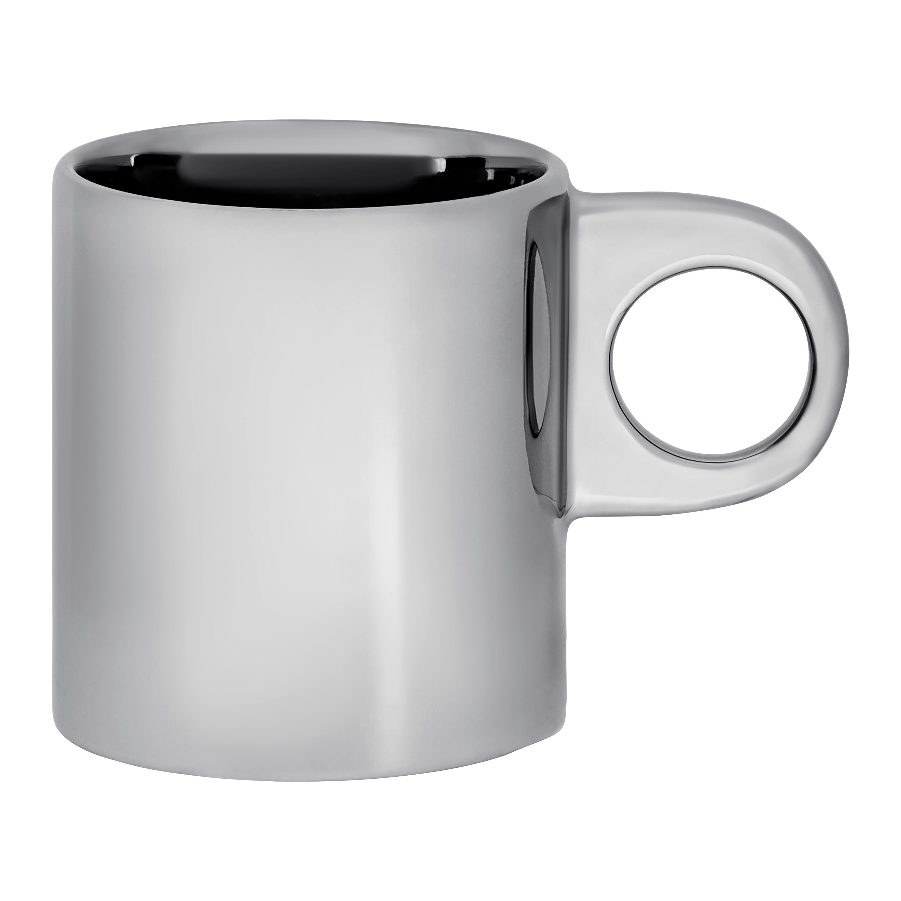 Kaffeebecher Shiny Silver Silberfarben ca. 400ml - Silberfarben, MODERN, Keramik (14/9/10cm) - Mömax