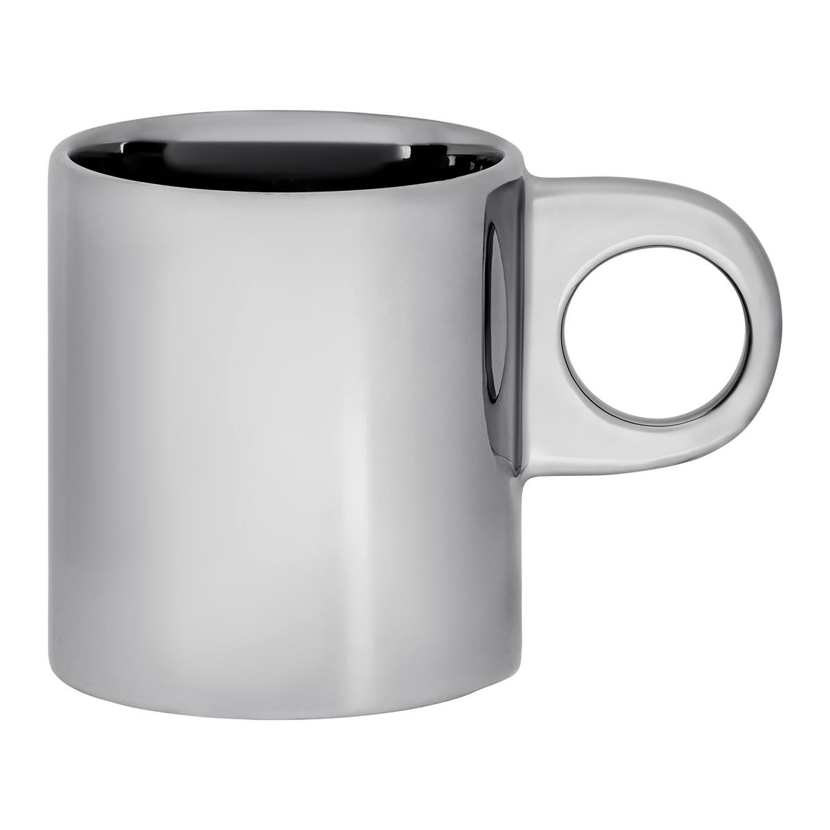 Kaffeebecher Shiny Silver Silberfarben ca. 400ml - Silberfarben, MODERN, Keramik (14/9/10cm) - Mömax