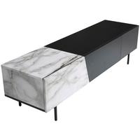 LOWBOARD WL6.816 - Weiss/Schwarz, Design, Holzwerkstoff/Metall (150/40/40cm) - Livetastic