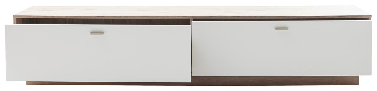 TV-Element Santerno Weiß/Eichefarben - Eichefarben/Weiß, KONVENTIONELL, Holzwerkstoff/Metall (210/44/50cm) - Mömax