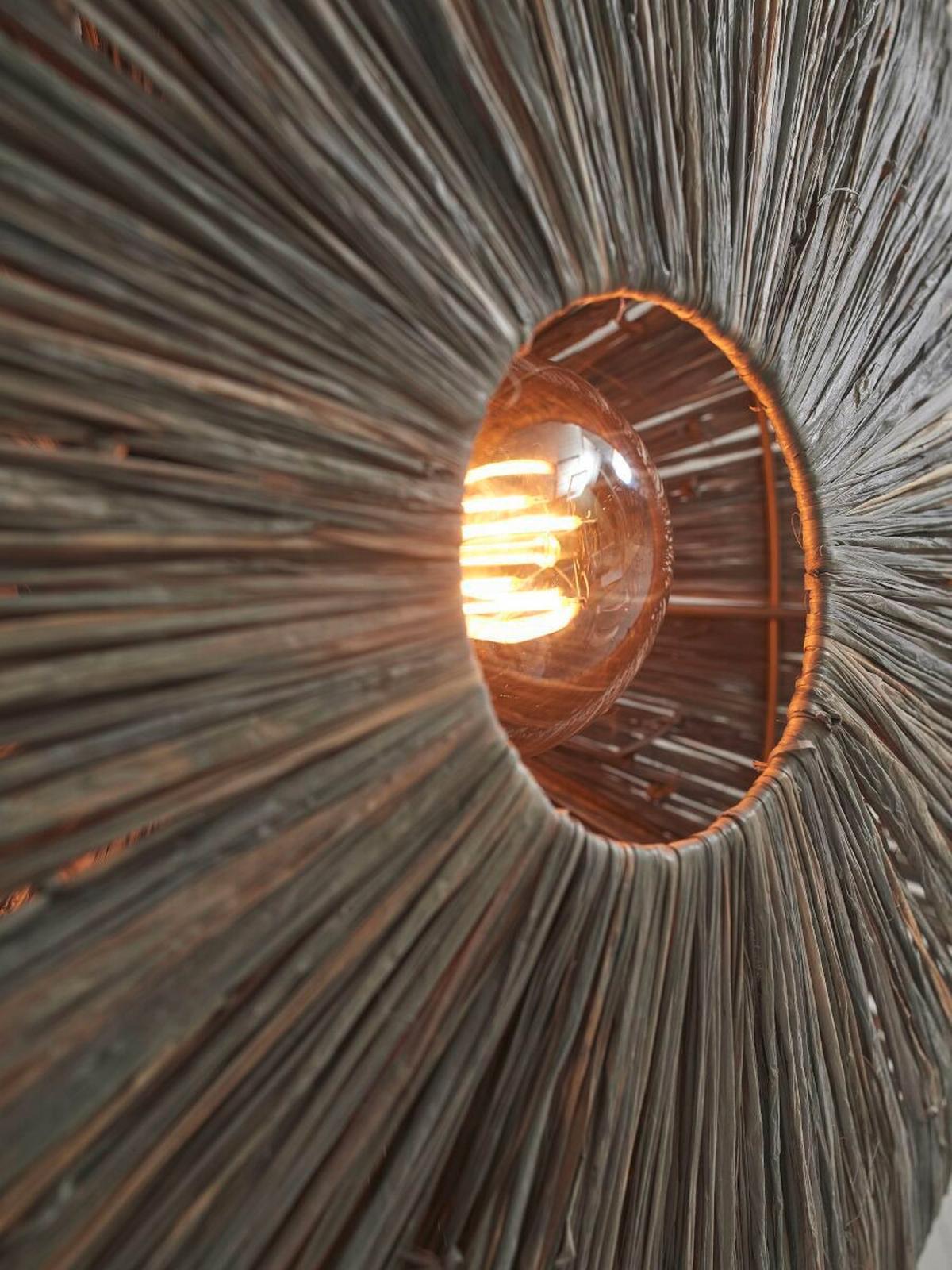 Falilámpa Panama - sötétszürke, Basics, természetes anyagok (45/7cm) - Good & Mojo