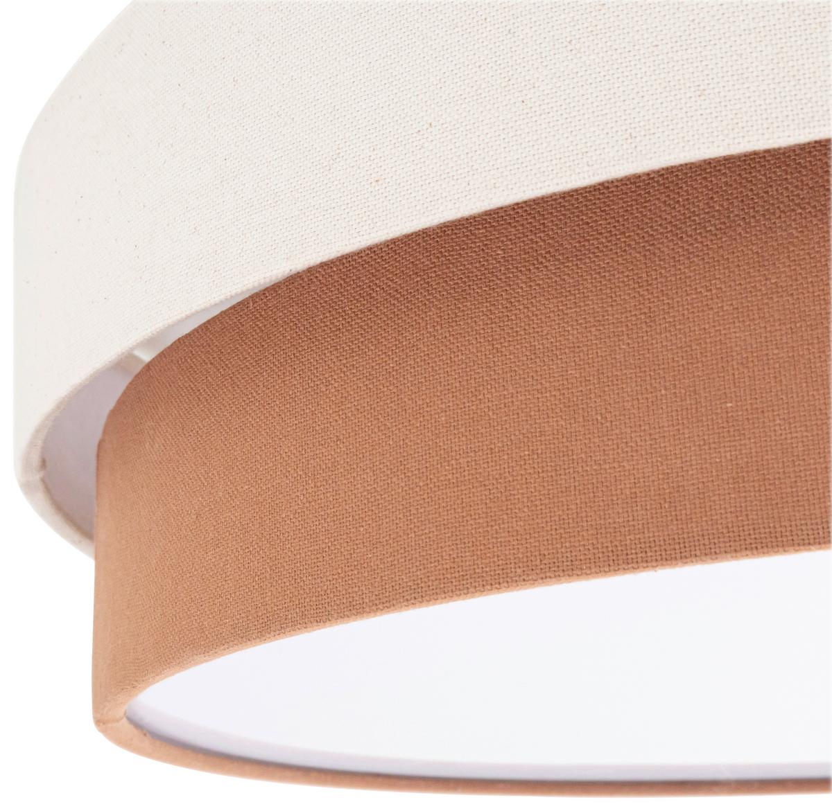 LAMPA SUFITOWA NOEMI - kremowy/terakota, Modern, tworzywo sztuczne/metal (45/13cm) - Novel