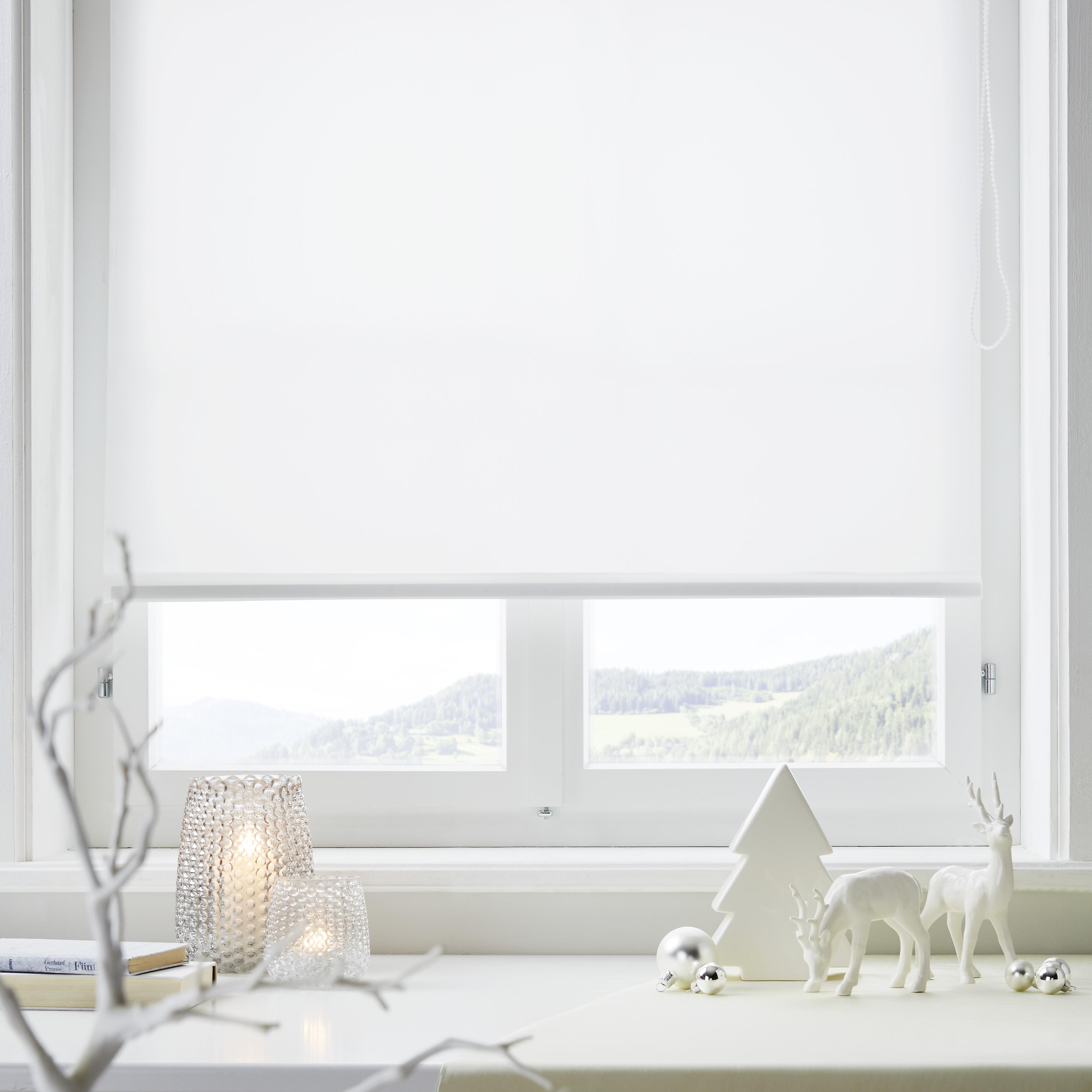 Klemmrollo Thermo in Weiß ca. 45x150cm - Weiß, Textil (45/150cm) - Premium Living