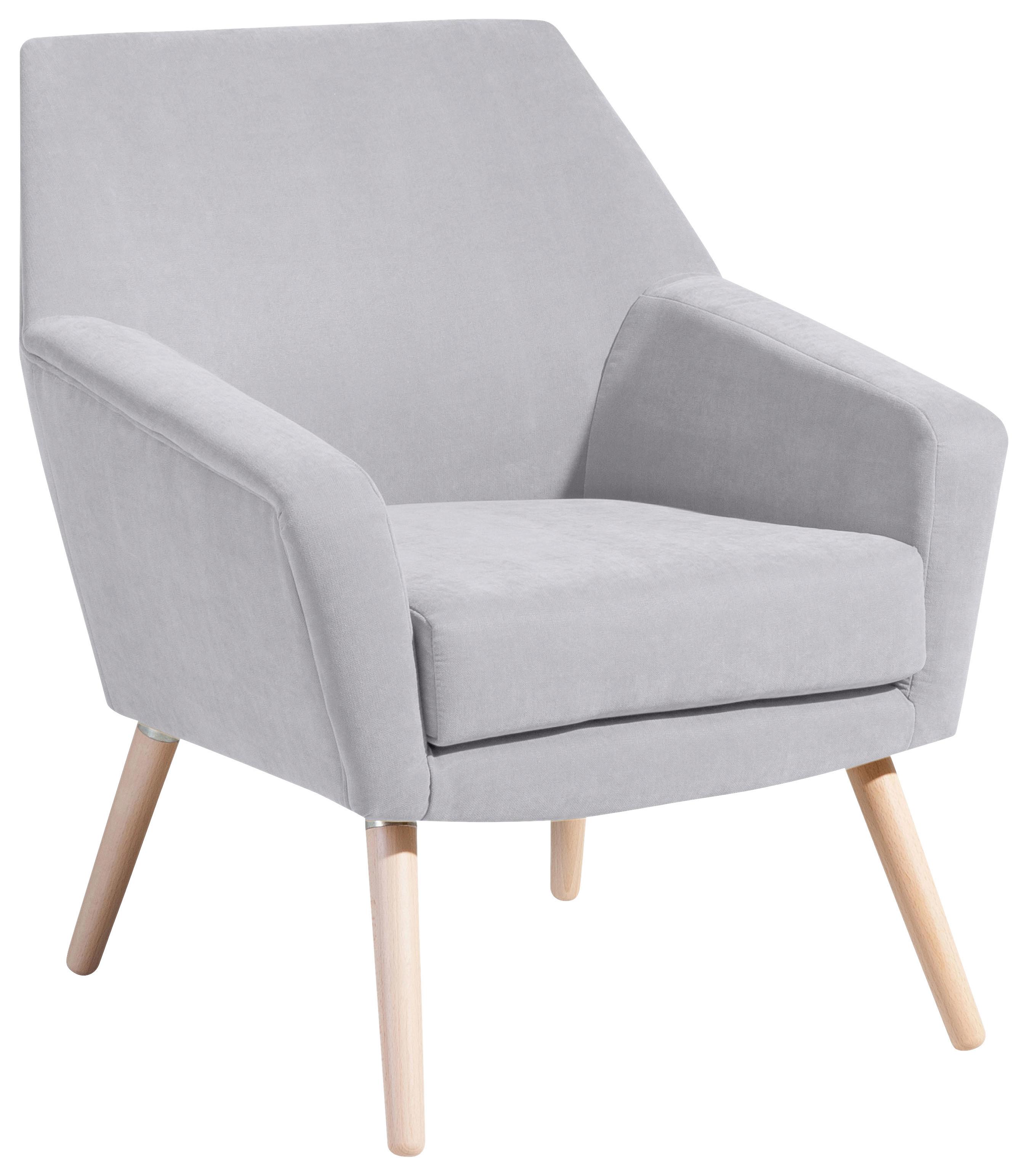 SESSEL ALEGRO - Silberfarben/Buchefarben, Design, Holz/Textil (67/81/71cm) - Max Winzer
