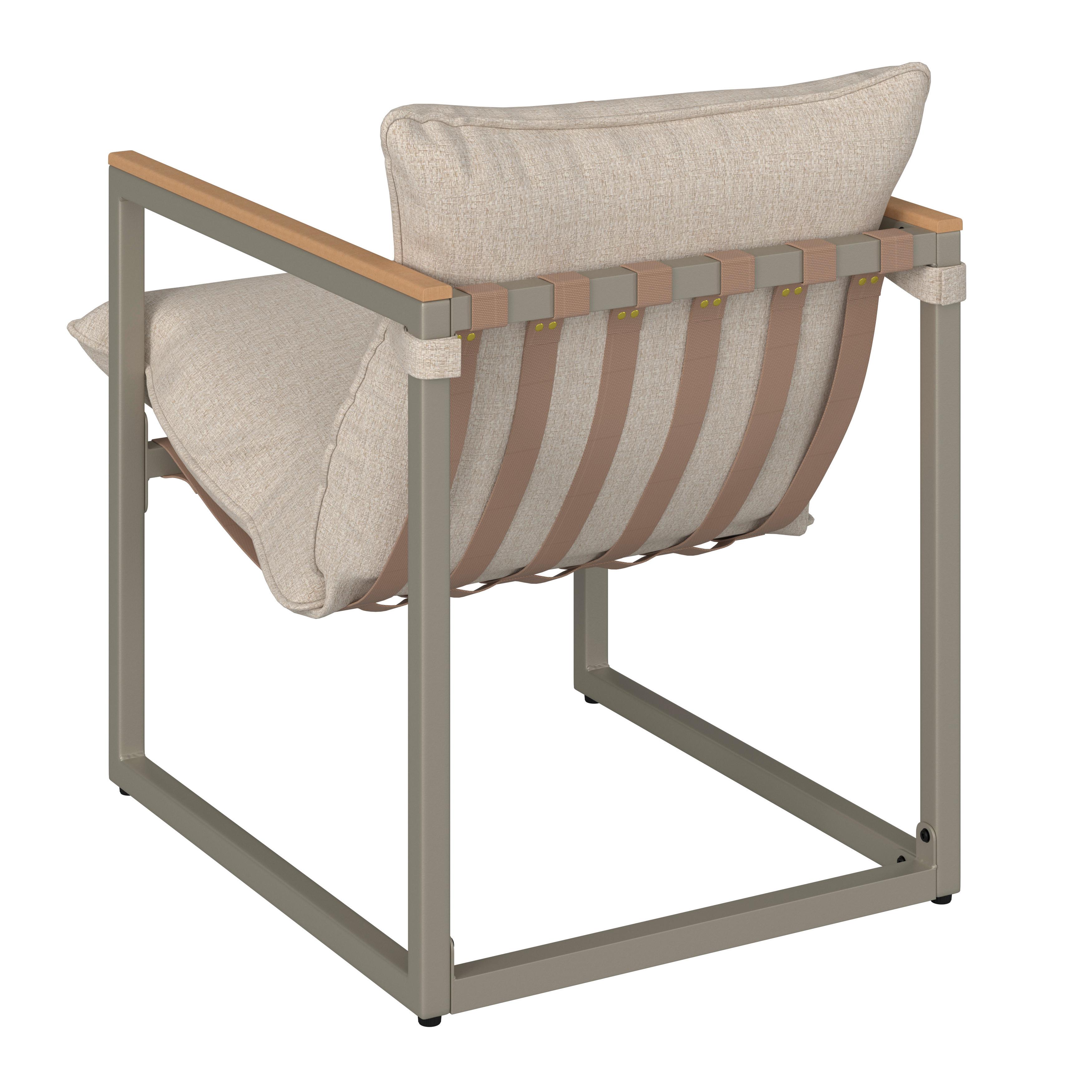LOUNGEGRUPP LARA - grå/cremefärgad, Modern, metall/glas (114cm) - Bessagi Garden