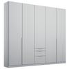 Dulap cu uși rotative ALABAMA - gri deschis, Modern, material pe bază de lemn (226/229/54cm)